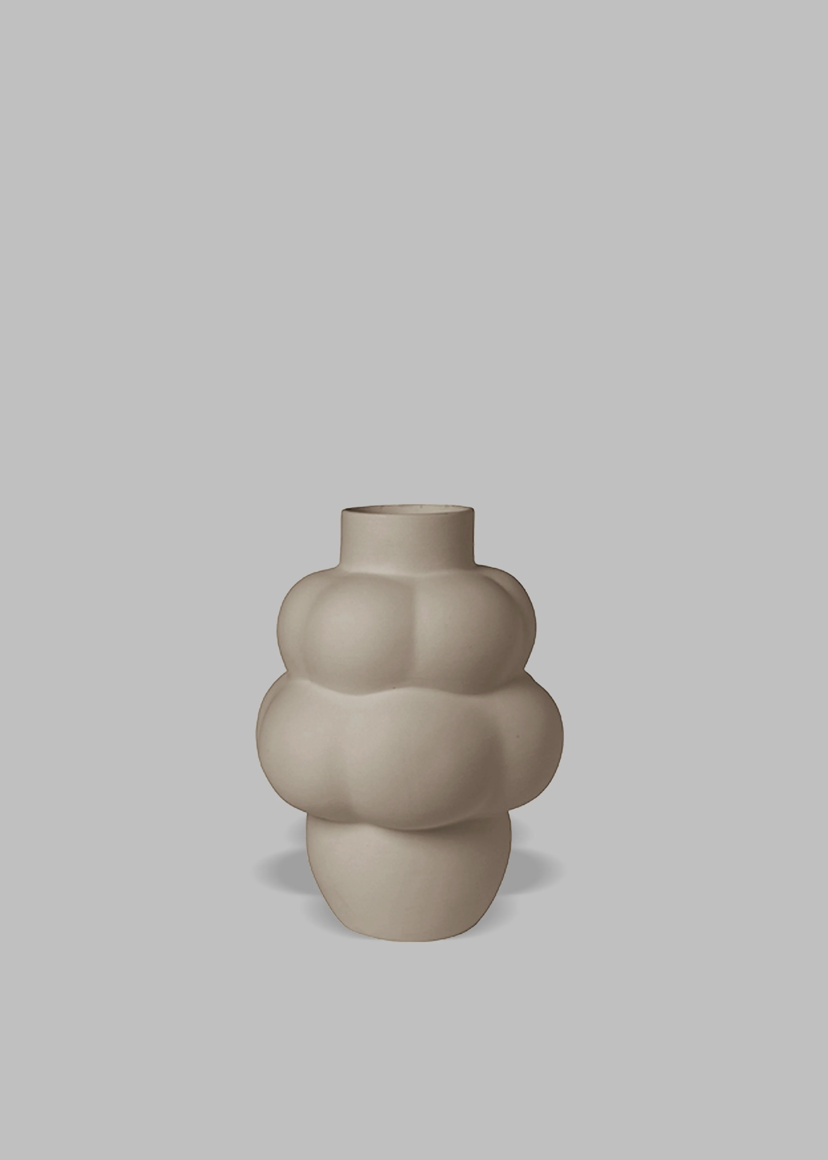 Louise Roe Ceramic Balloon Vase 04 Petit - Sanded Grey - Image 2