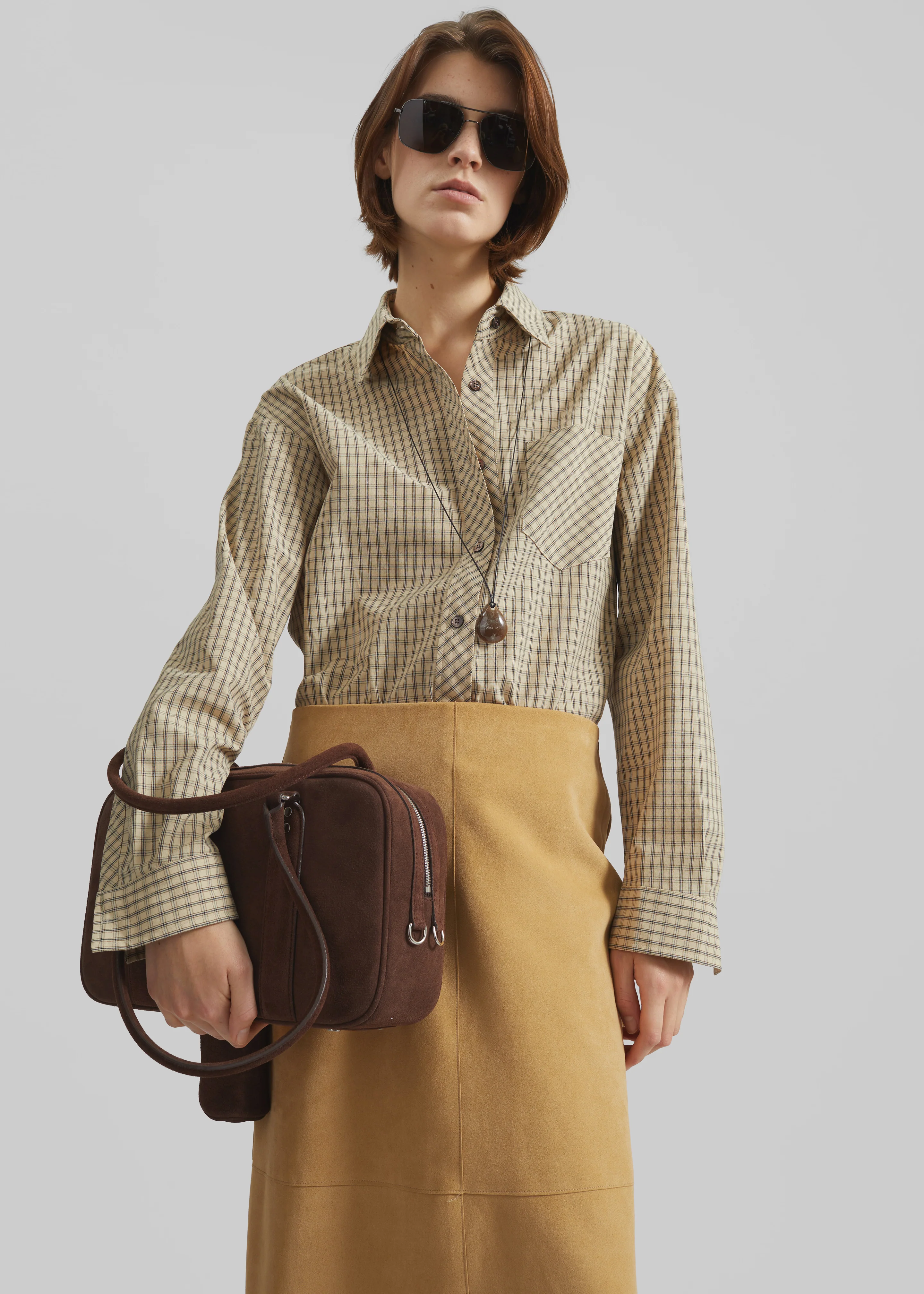 Low Classic Bookey Bag - Suede Brown - Image 4