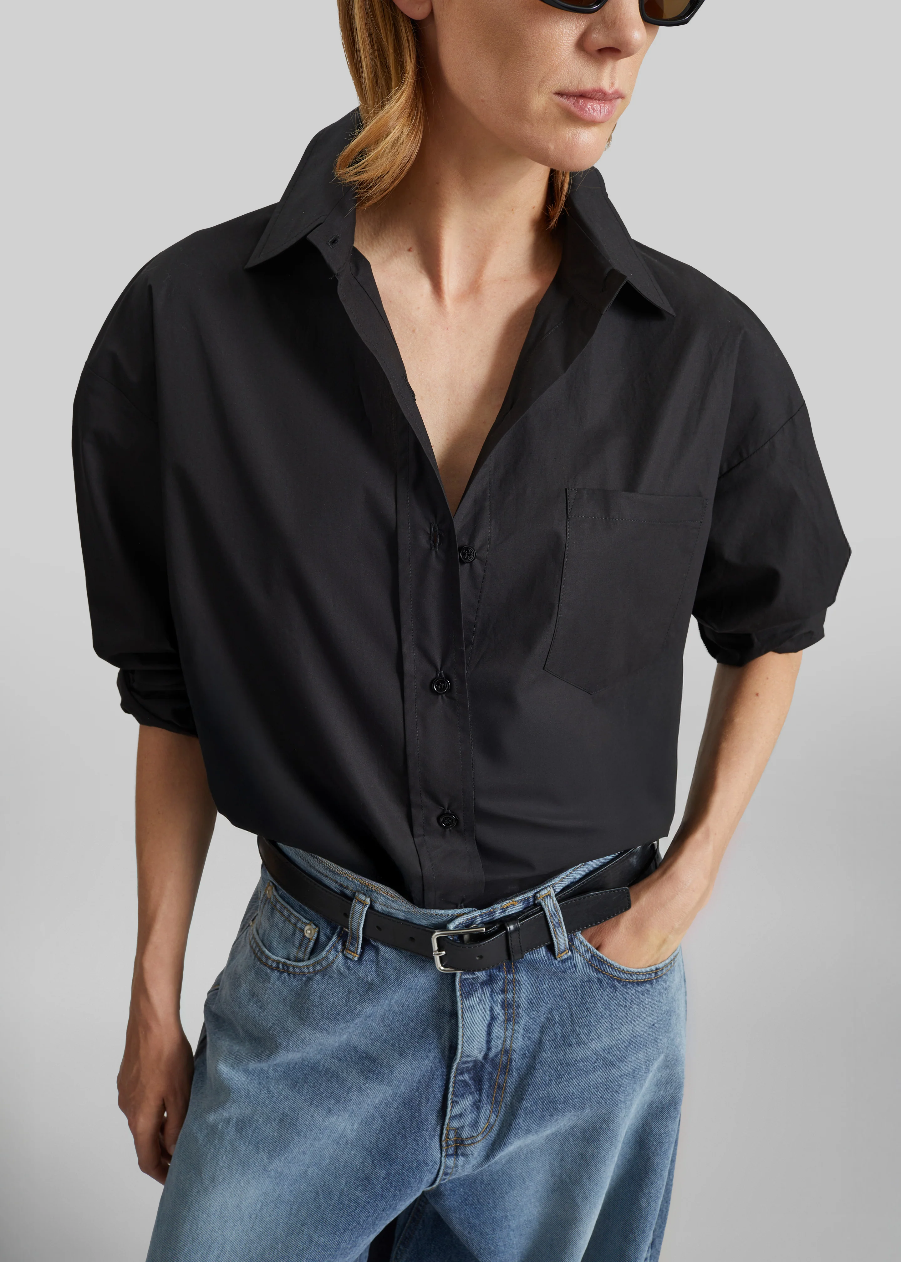 Lui Organic Cotton Shirt - Black - Image 4