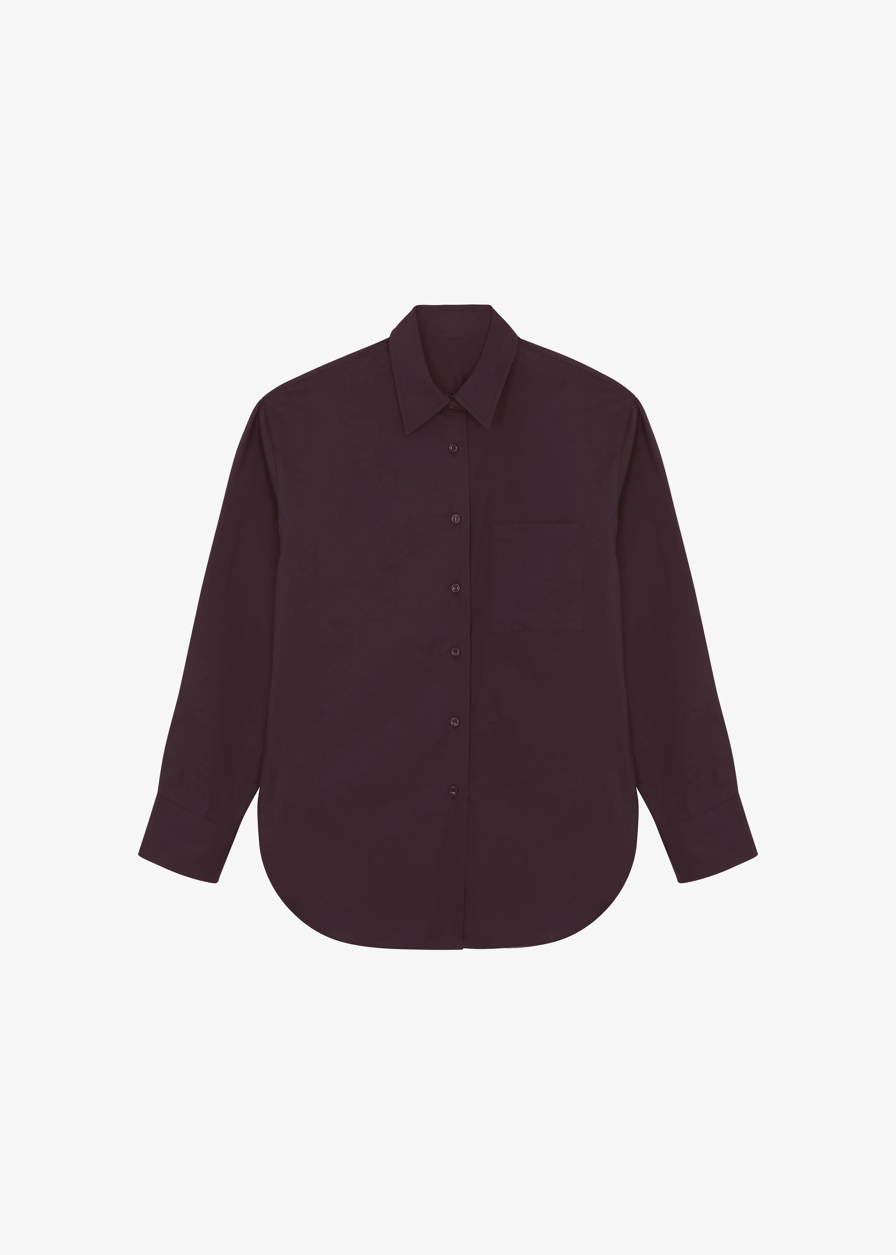 Lui Organic Cotton Shirt - Dark Plum - Image 7