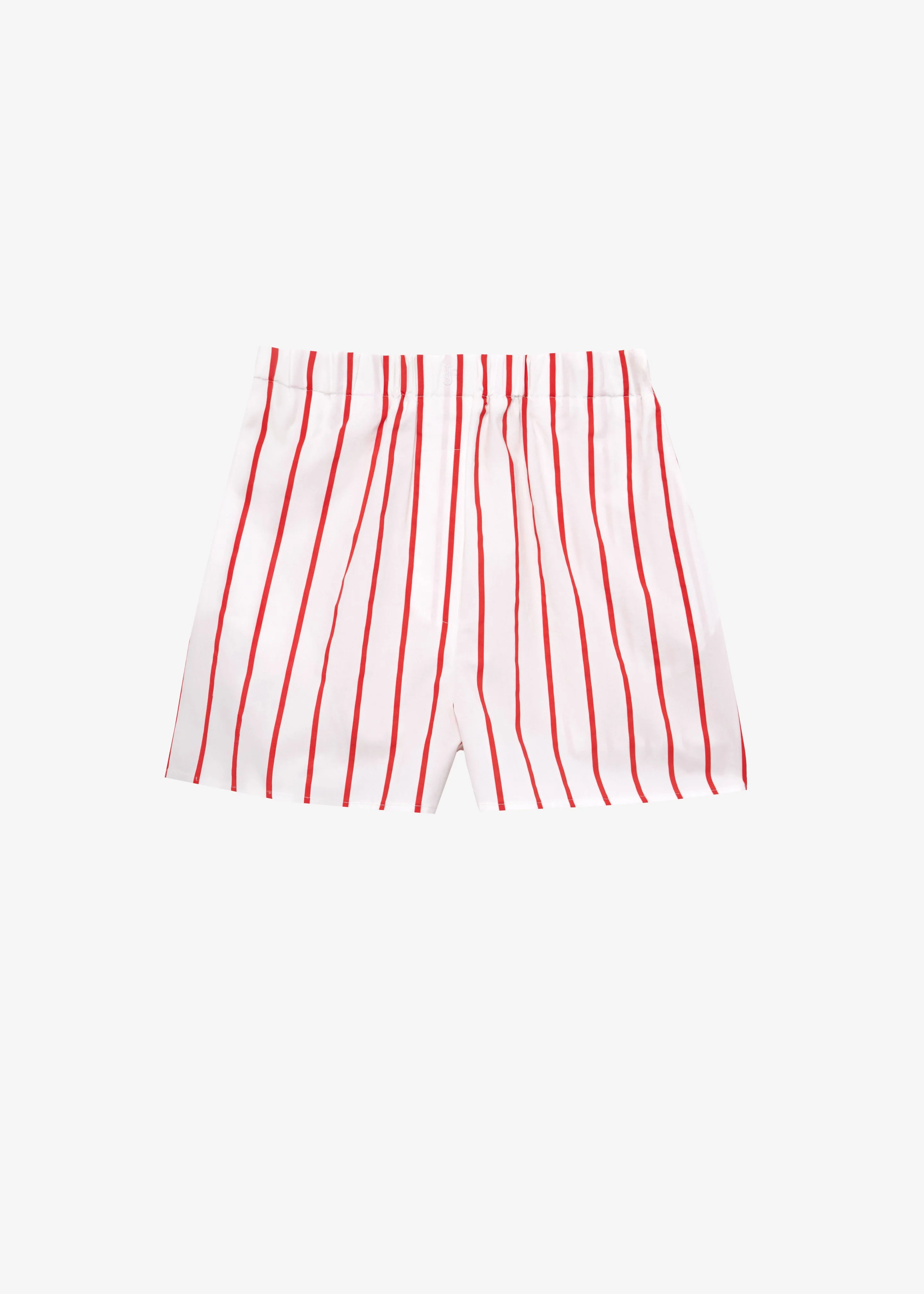 Lui Striped Cotton Boxer Shorts - White/Red Stripe - Image 6