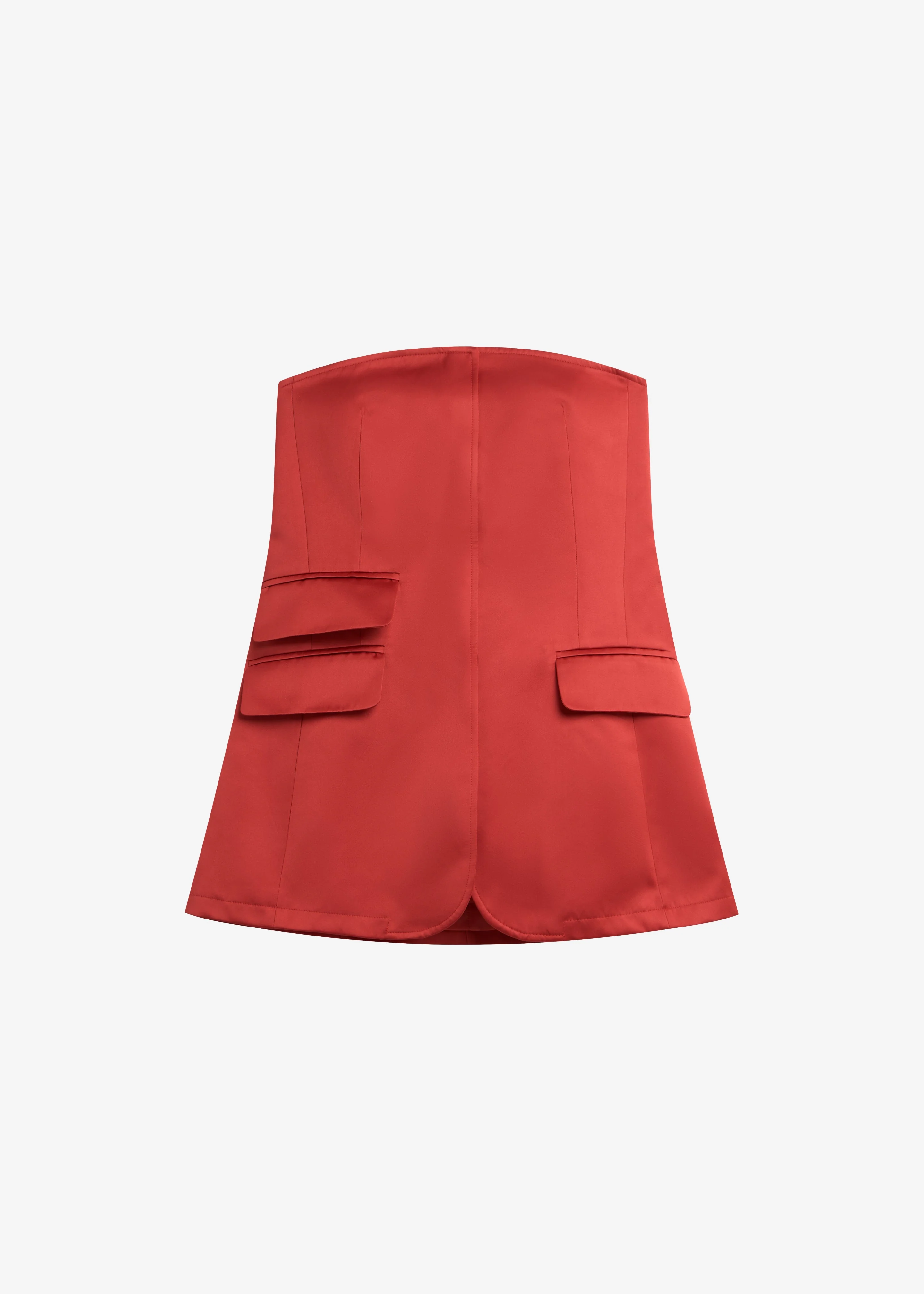 Luma Satin Bustier - Red - Image 7