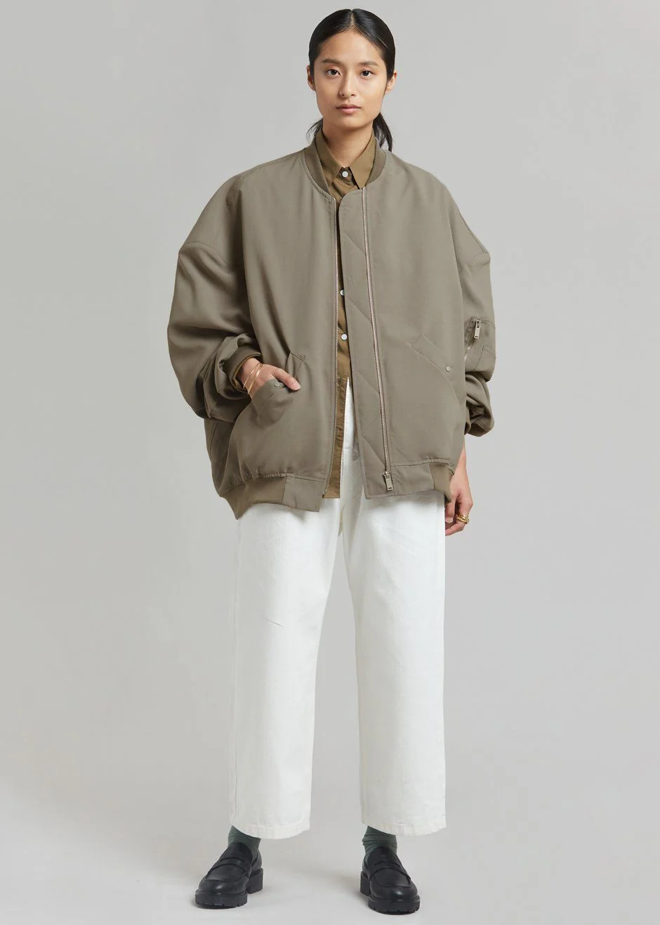 Lumi Bomber Jacket - Dark Olive - Image 5