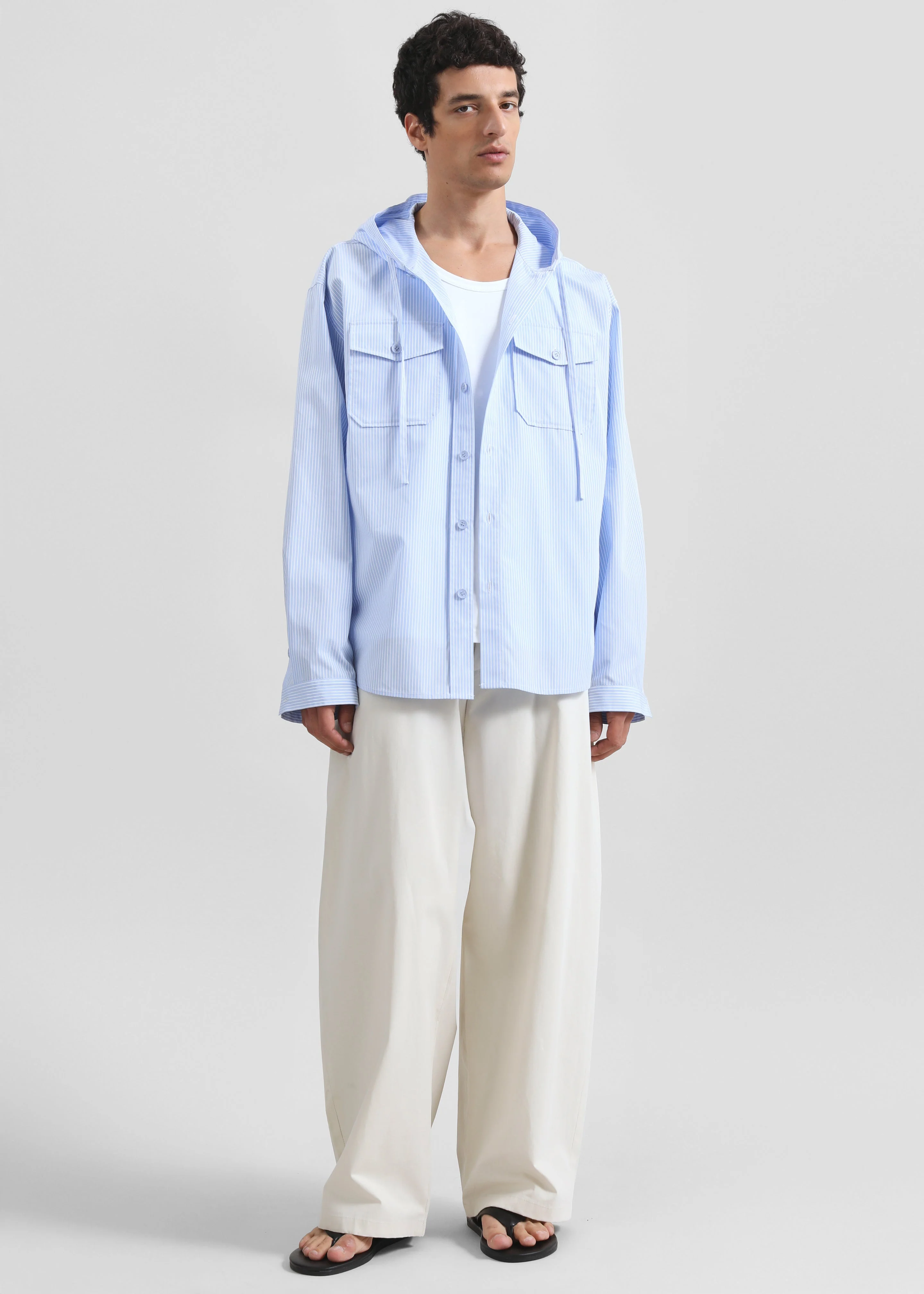 Malton Wide Trousers - Ecru - Image 5