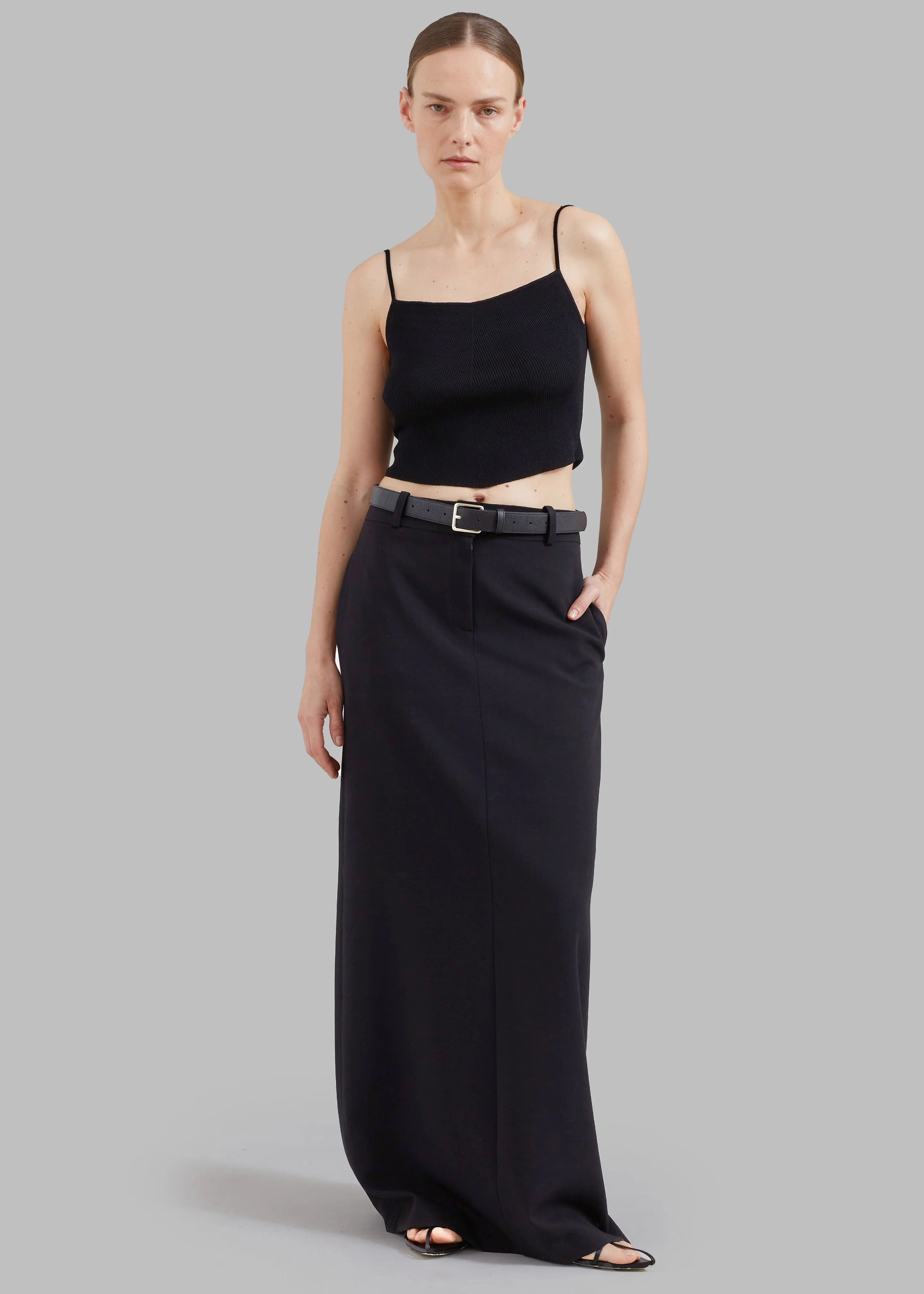 Malvo Long Pencil Skirt - Black - Image 5