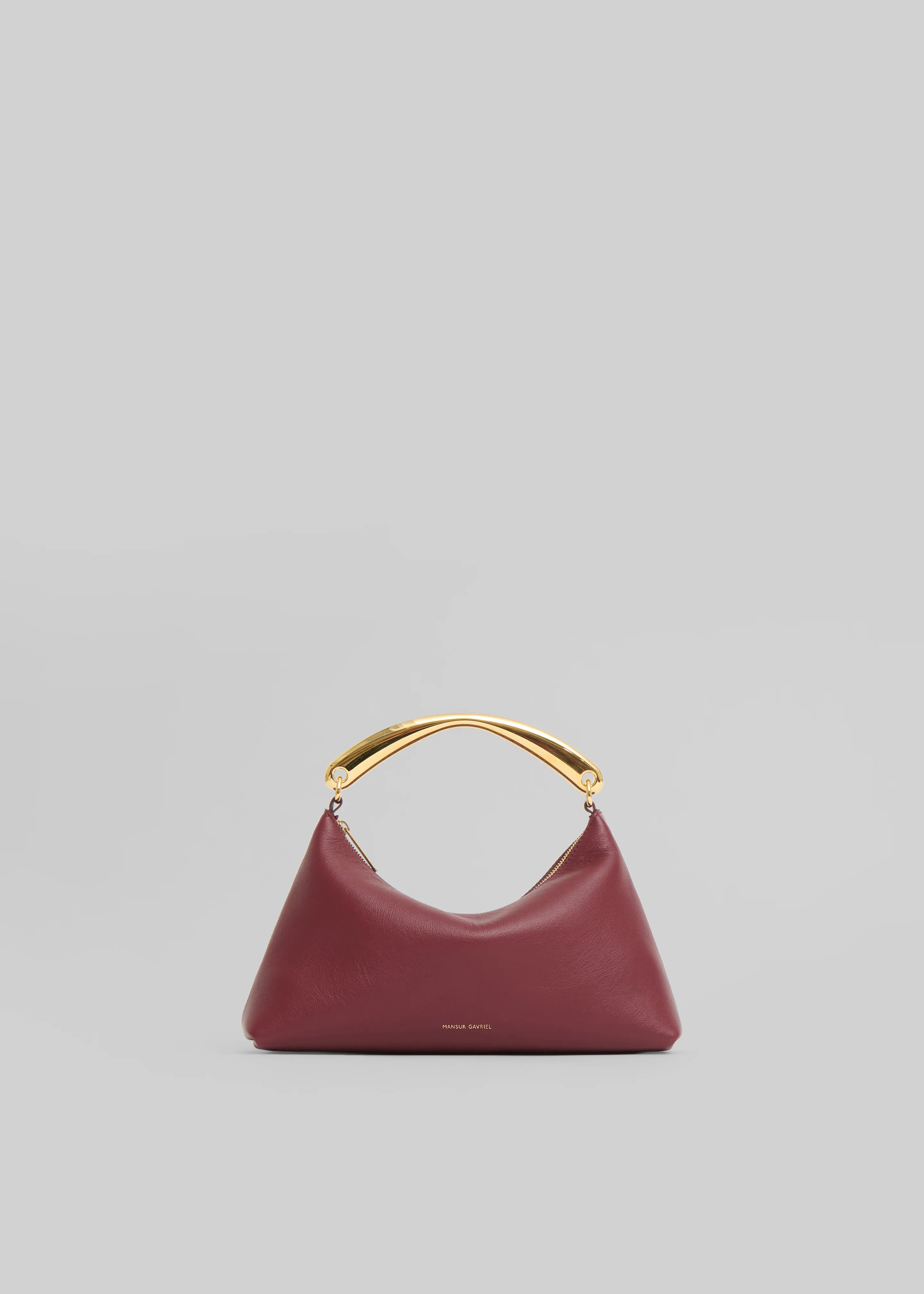 Mansur Gavriel Metal Handle Rhea Bag - Oxblood - Image 2