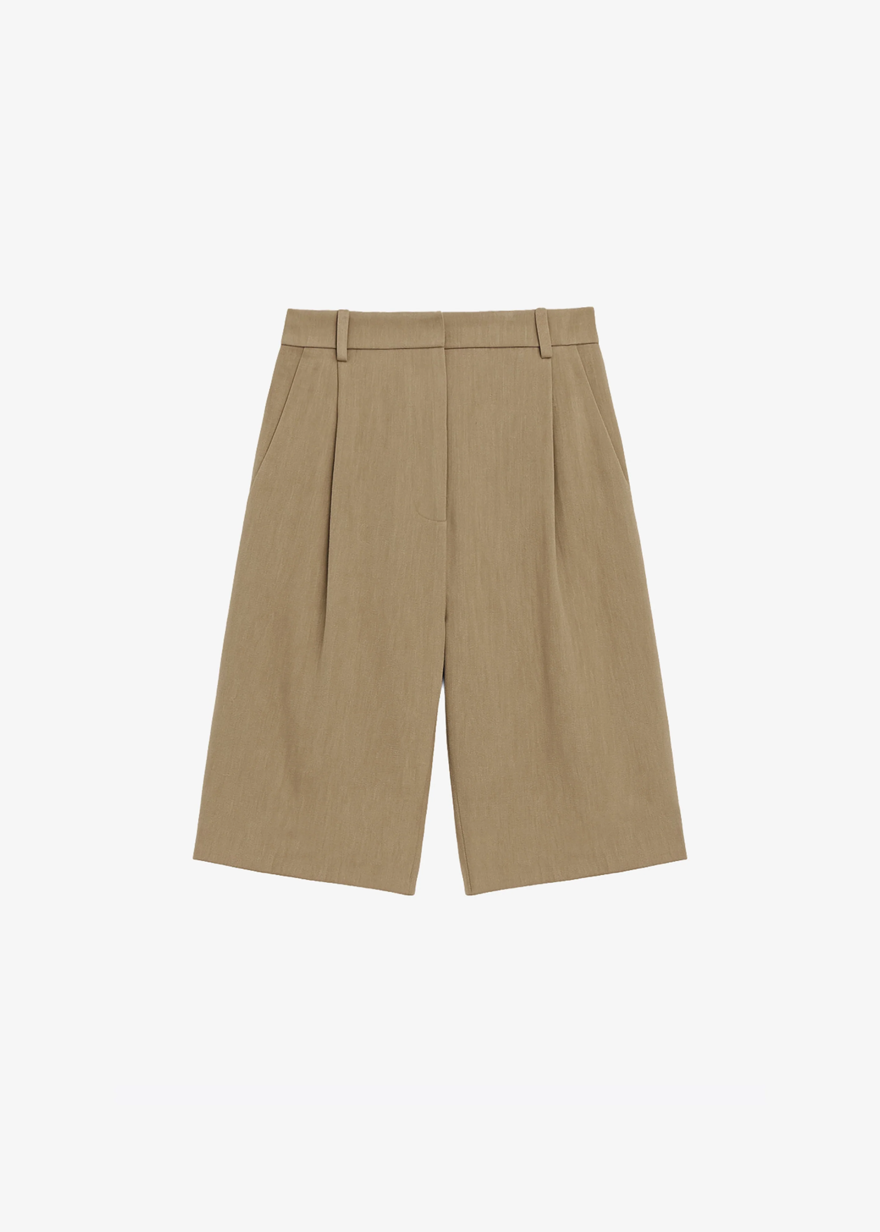 Marfa Linen Bermuda Shorts - Camel - Image 7