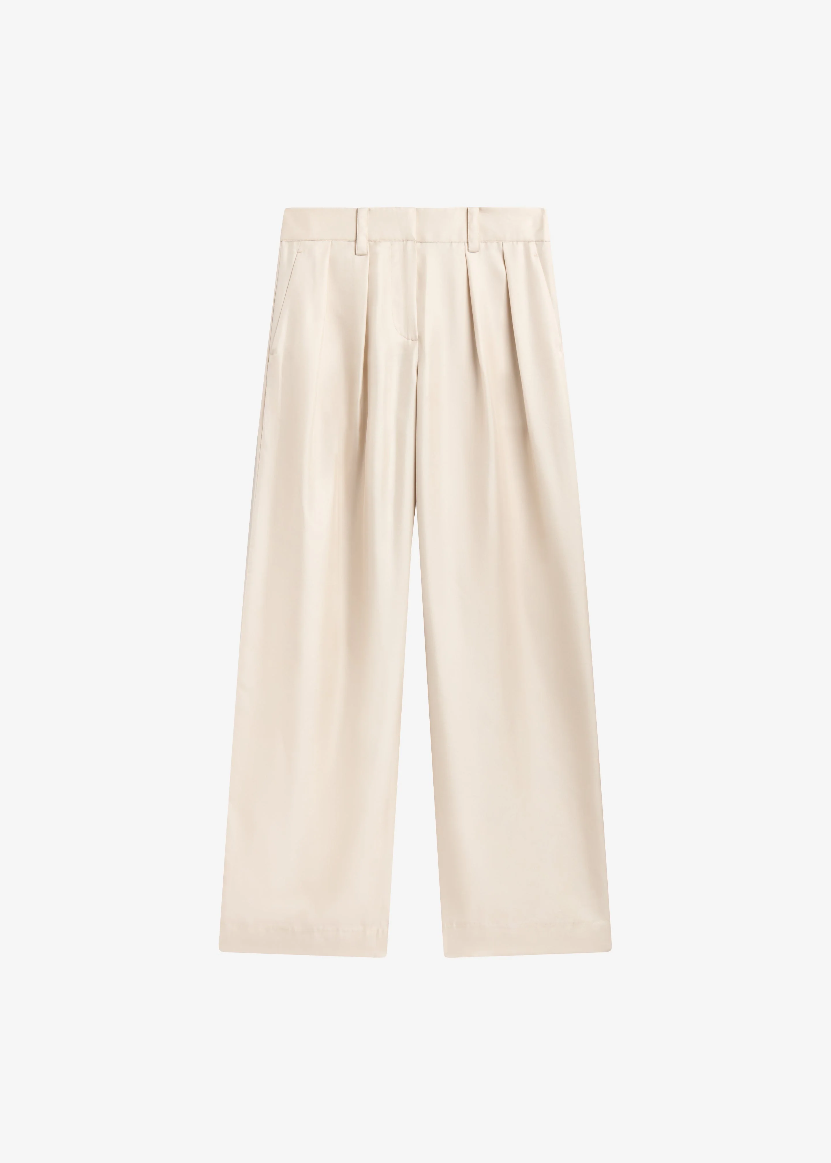 Marfa Pleated Silk Trousers - Ivory - Image 7