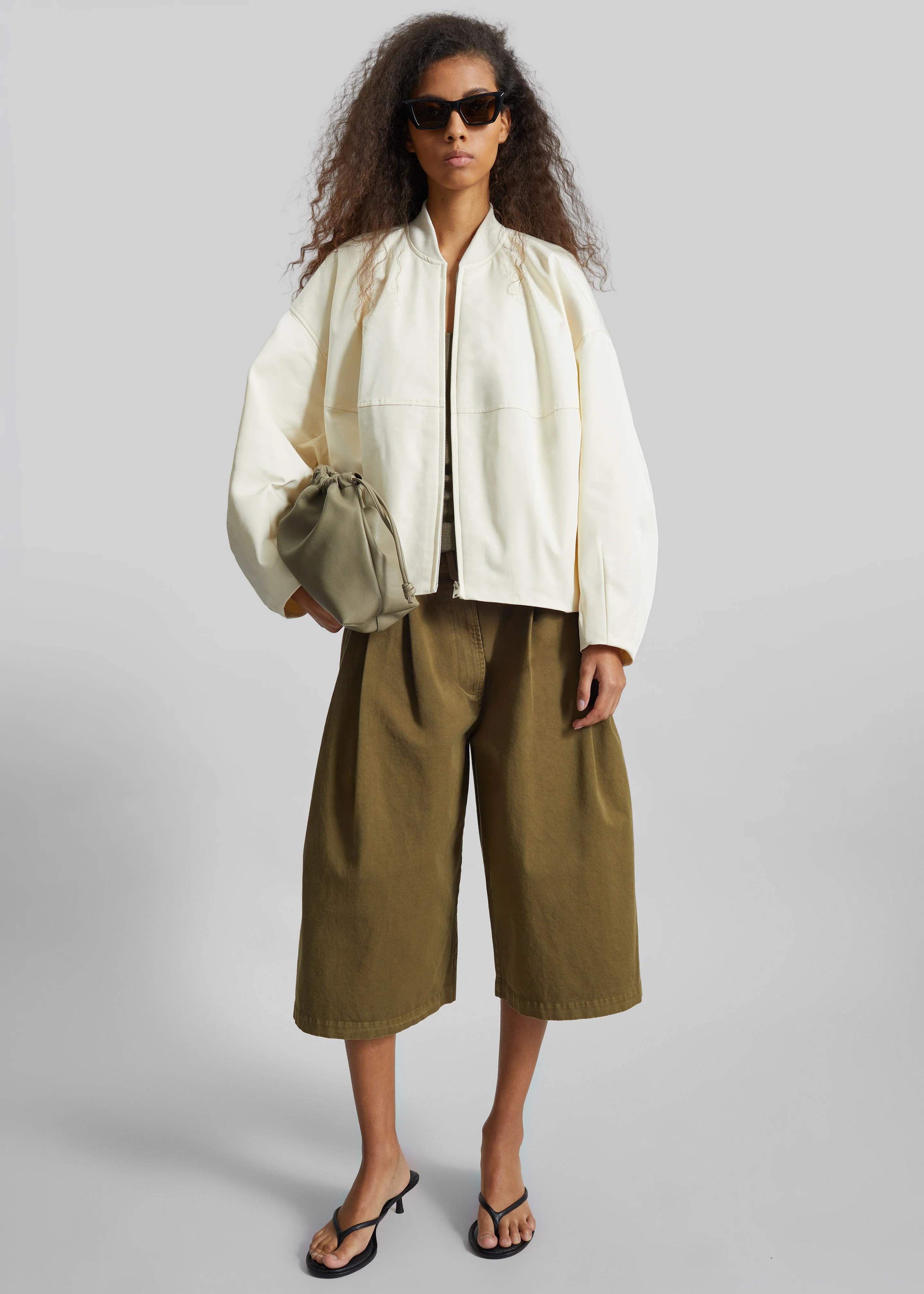 Marslev Cocoon Jacket - Cream - Image 9
