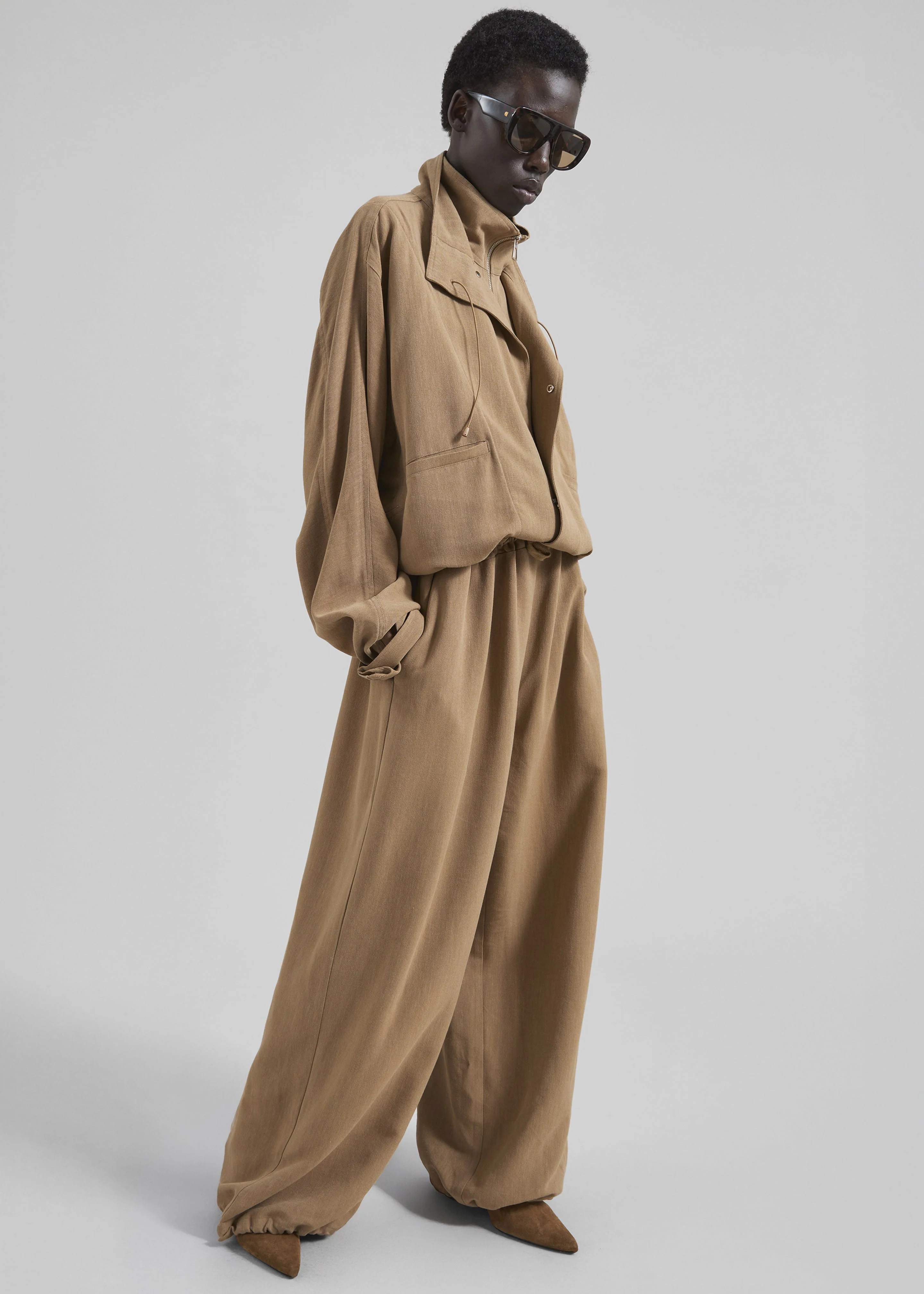 Marvin Linen Jumpsuit - Camel - Image 3