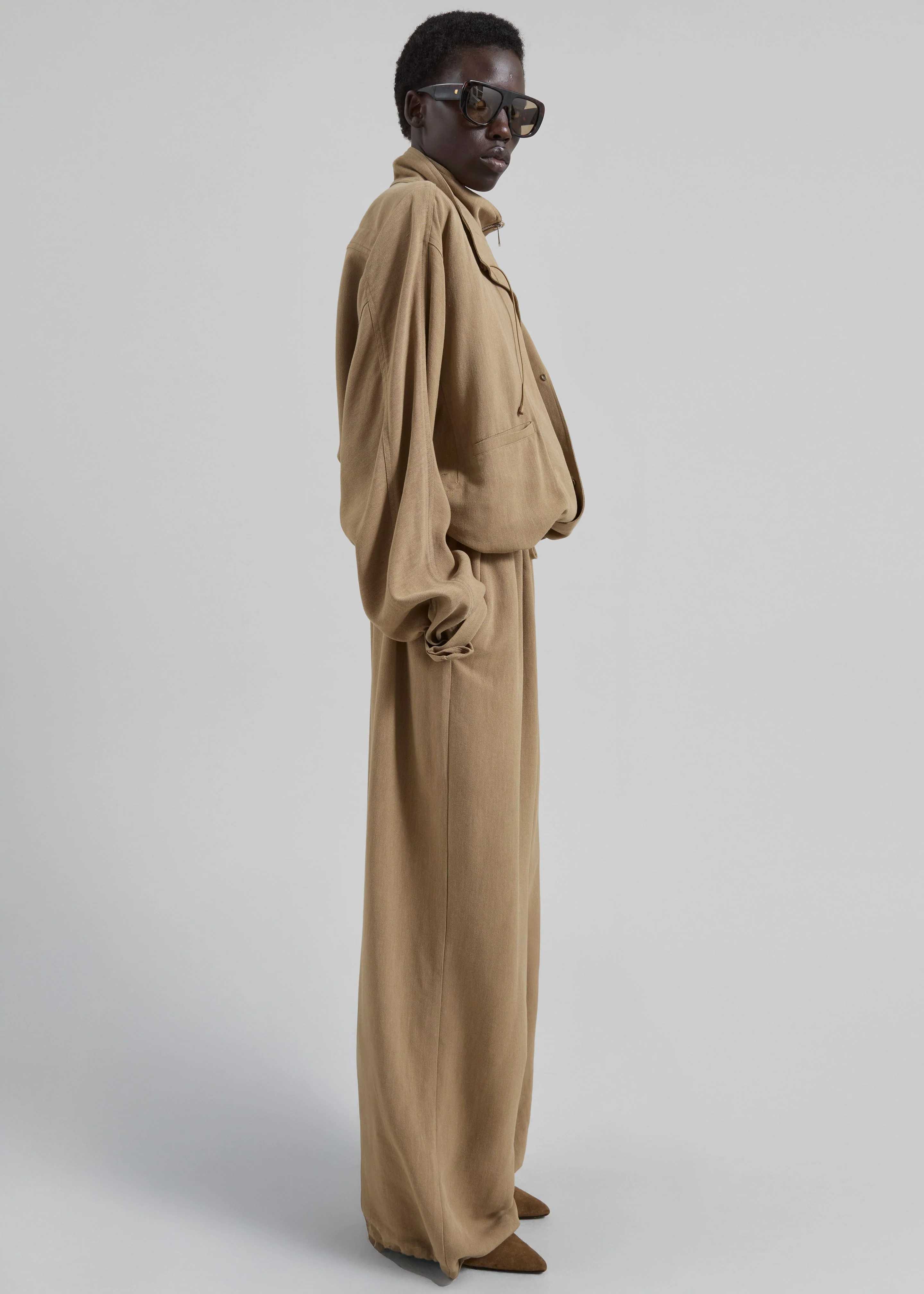 Marvin Linen Jumpsuit - Camel - Image 4