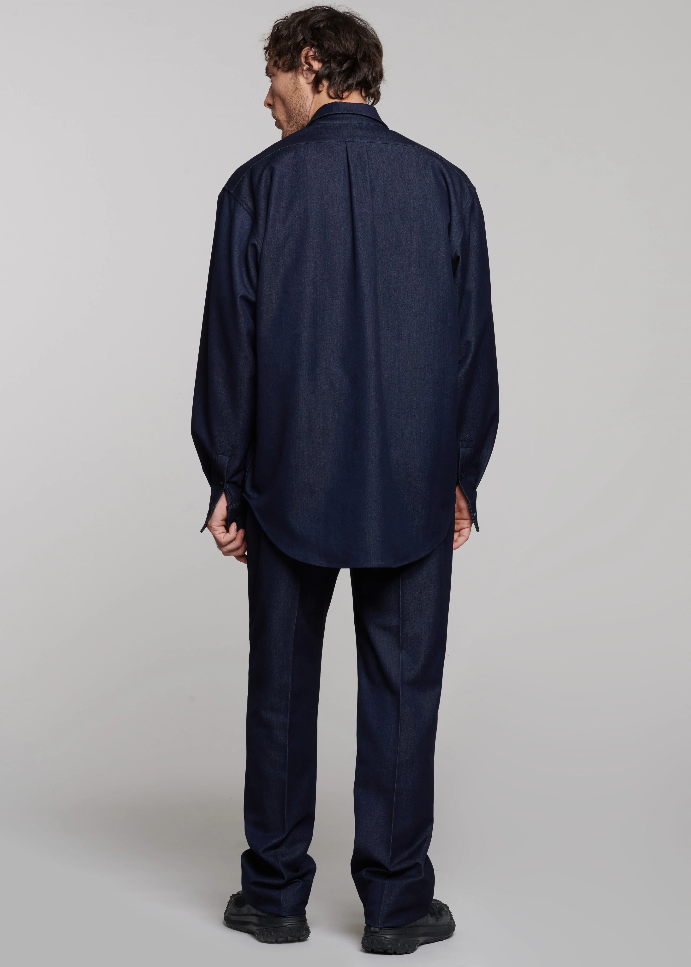 Mason Button Up Shirt - Indigo - Image 9
