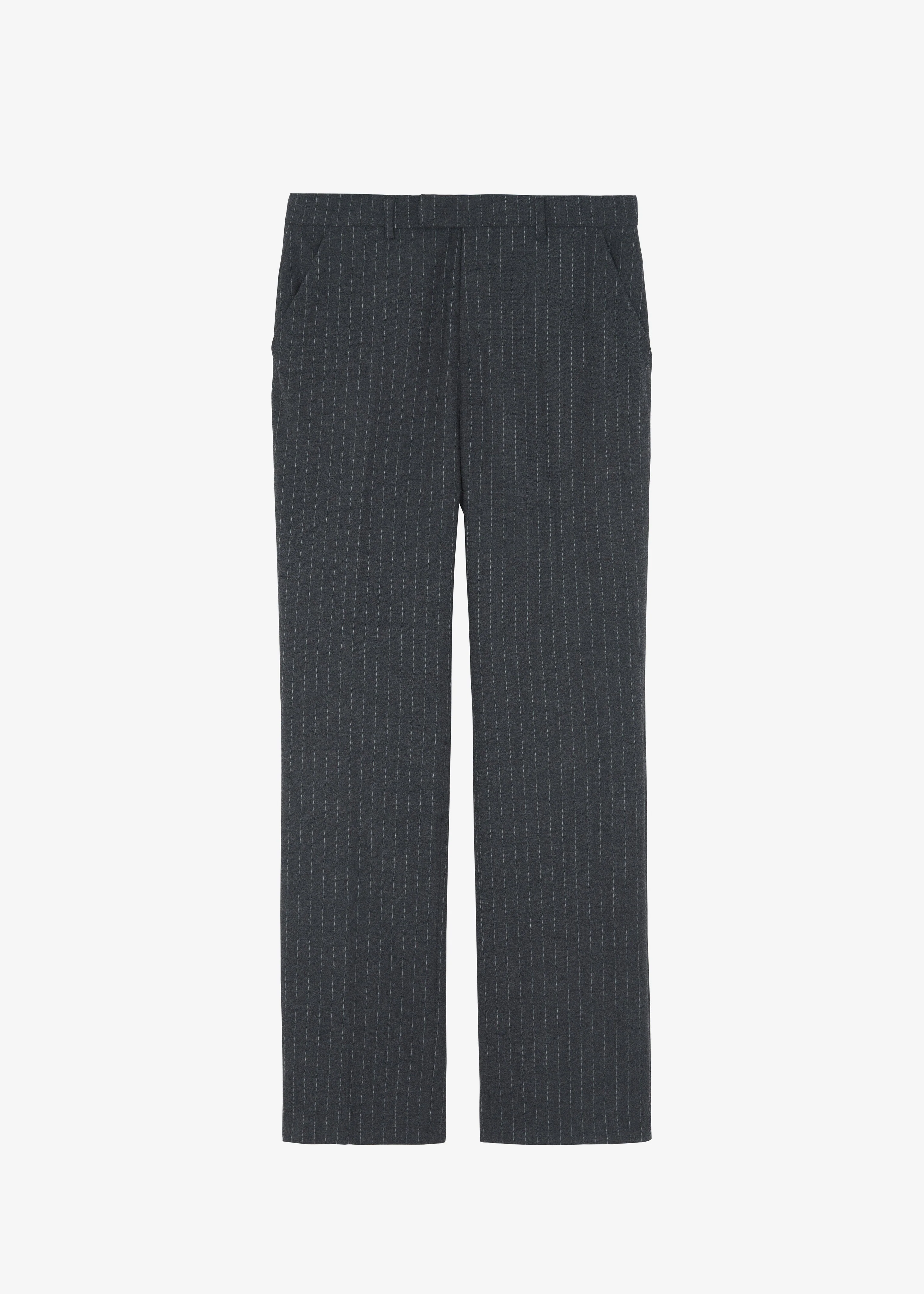 Mason Wool Trousers - Dark Grey/White Pinstripe - Image 14