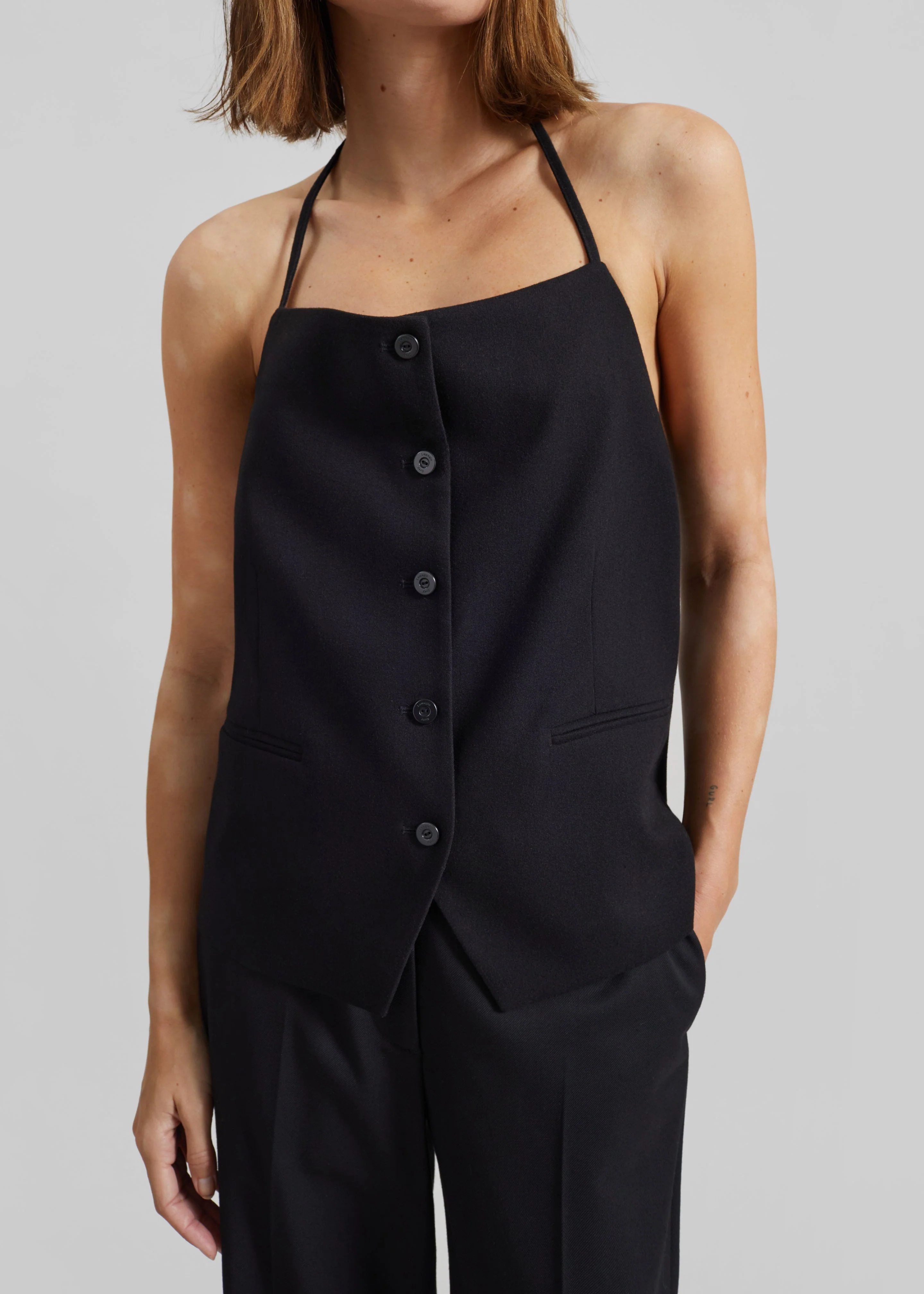 Melwin Halter Vest - Black - Image 2