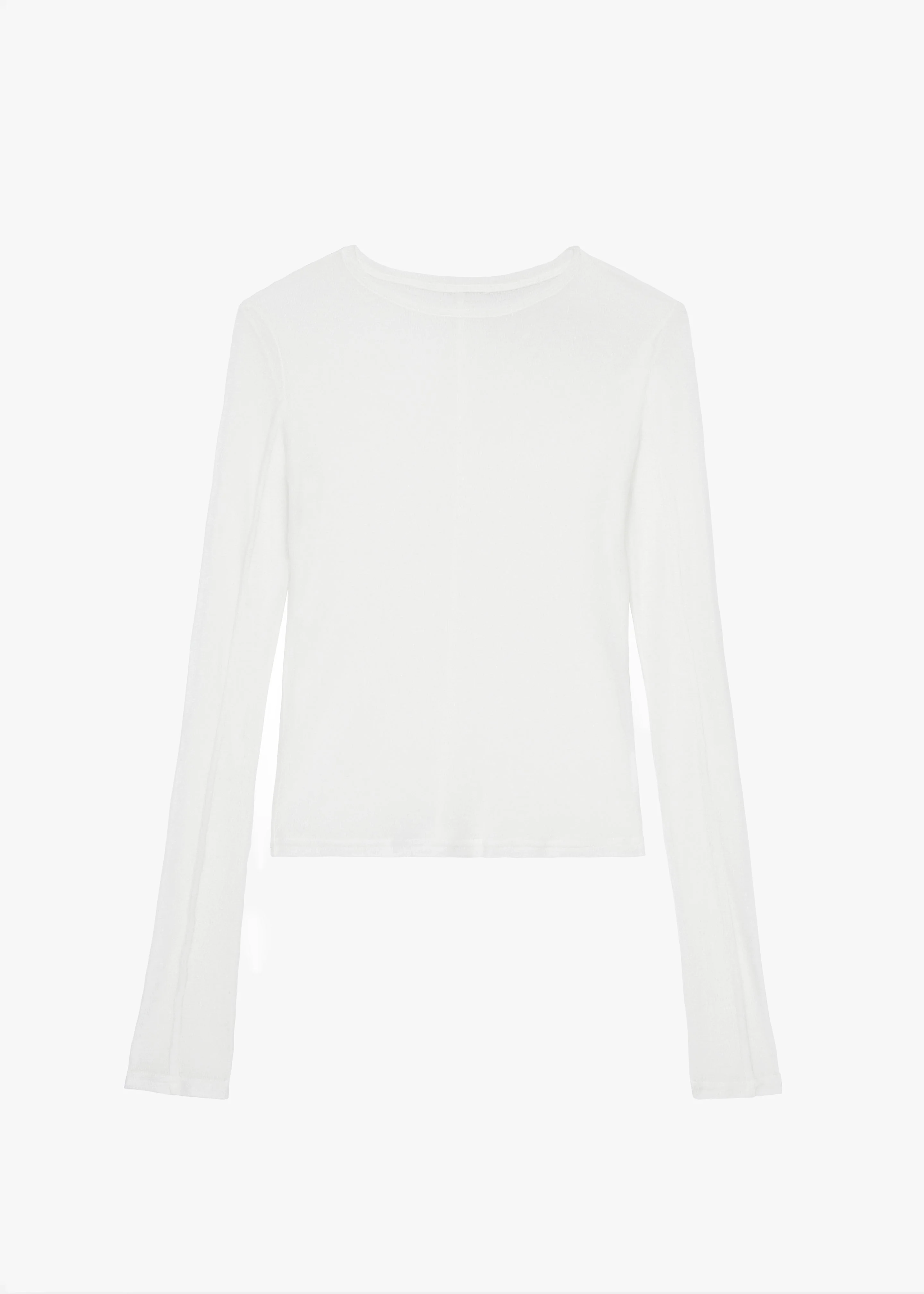 Mesa Sheer Long Sleeve Tee - White - Image 11