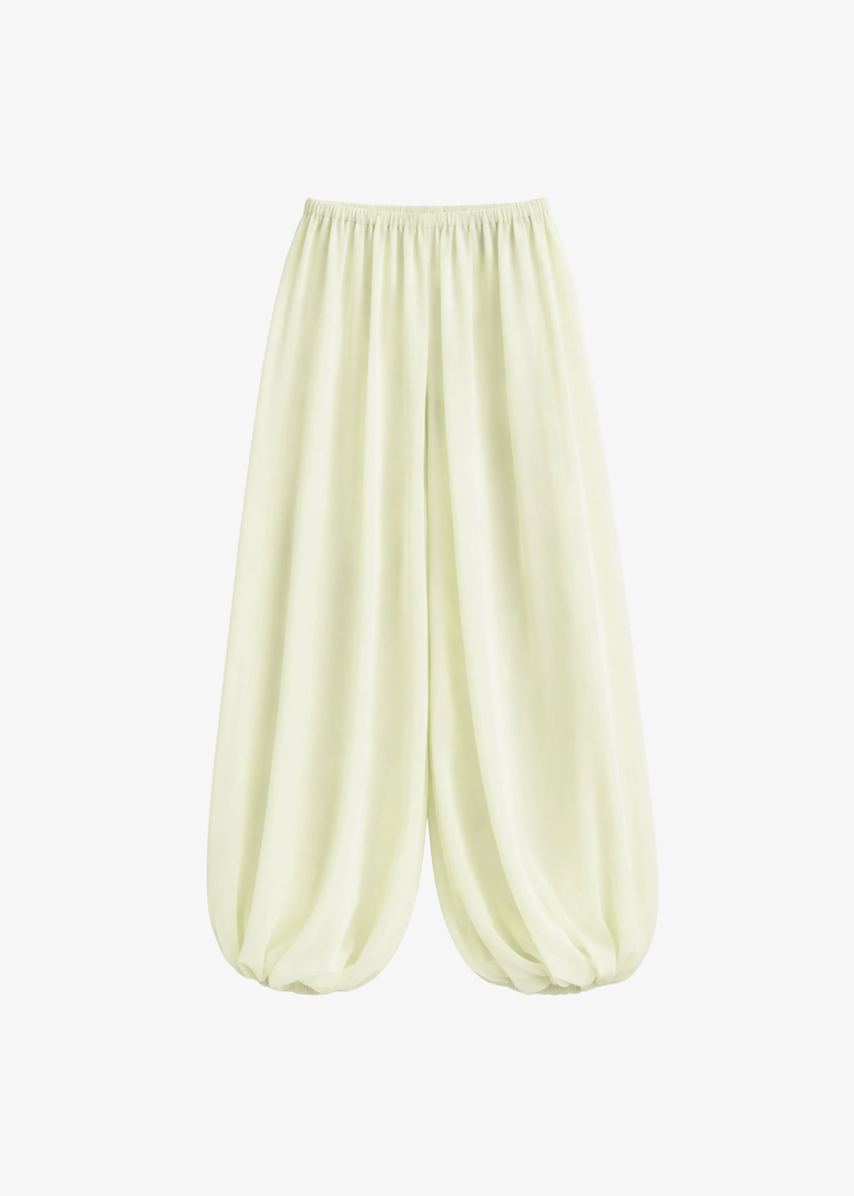 Mio Sheer Balloon Pants - Pale Yellow - Image 8