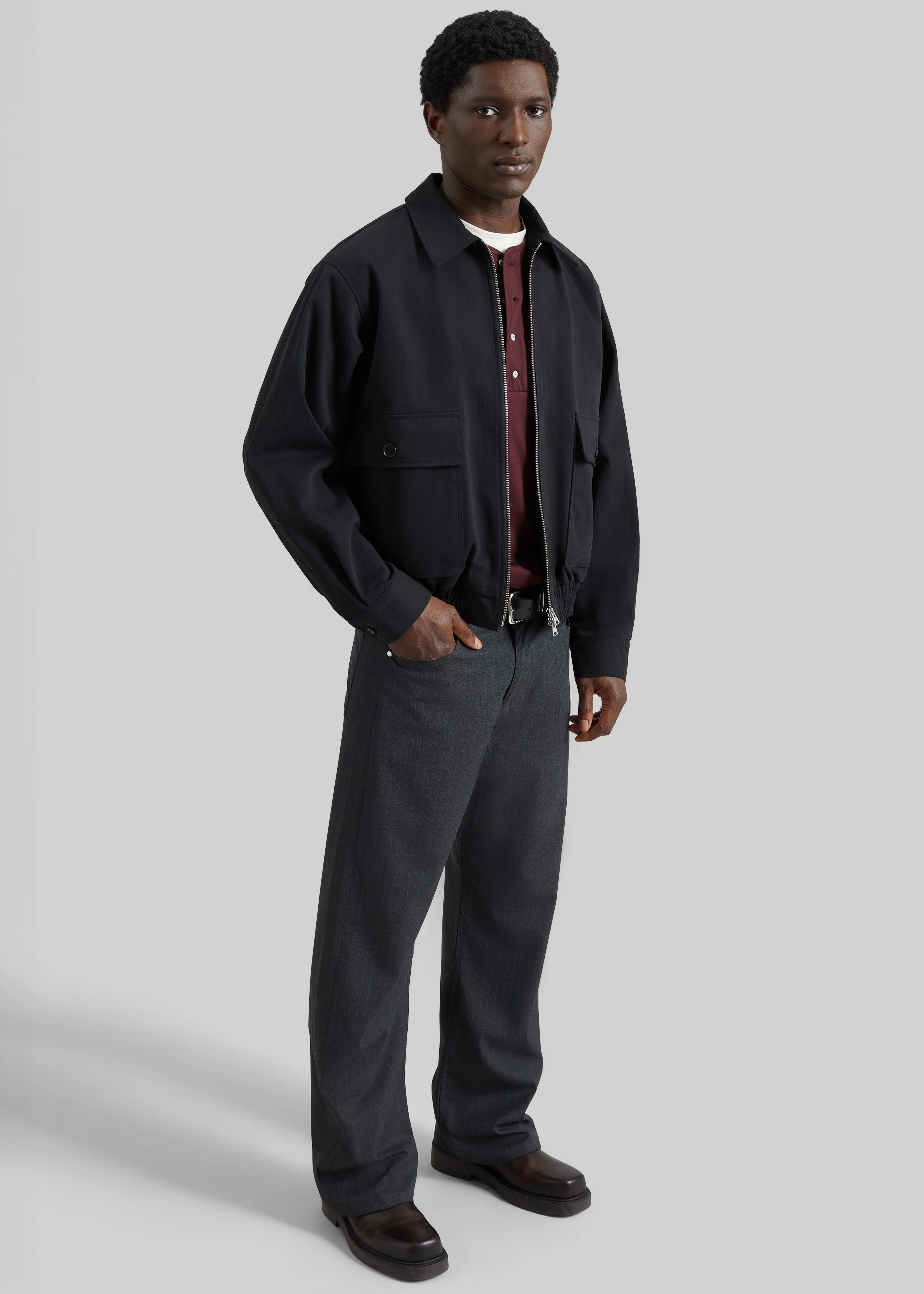 Mitchell Cotton Twill Jacket - Black - Image 5
