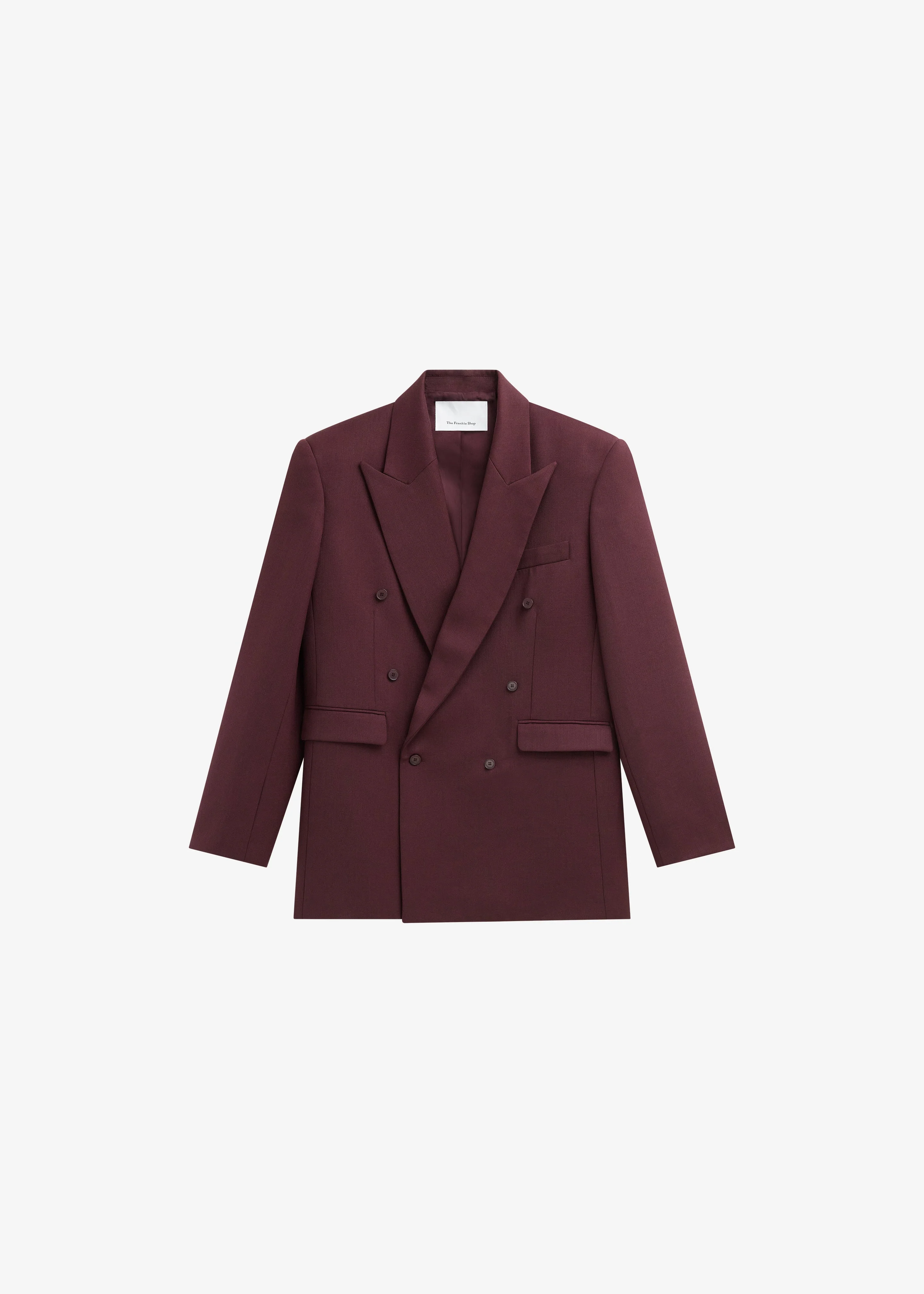 Monterey Structured Wool Blazer - Burgundy - Image 10