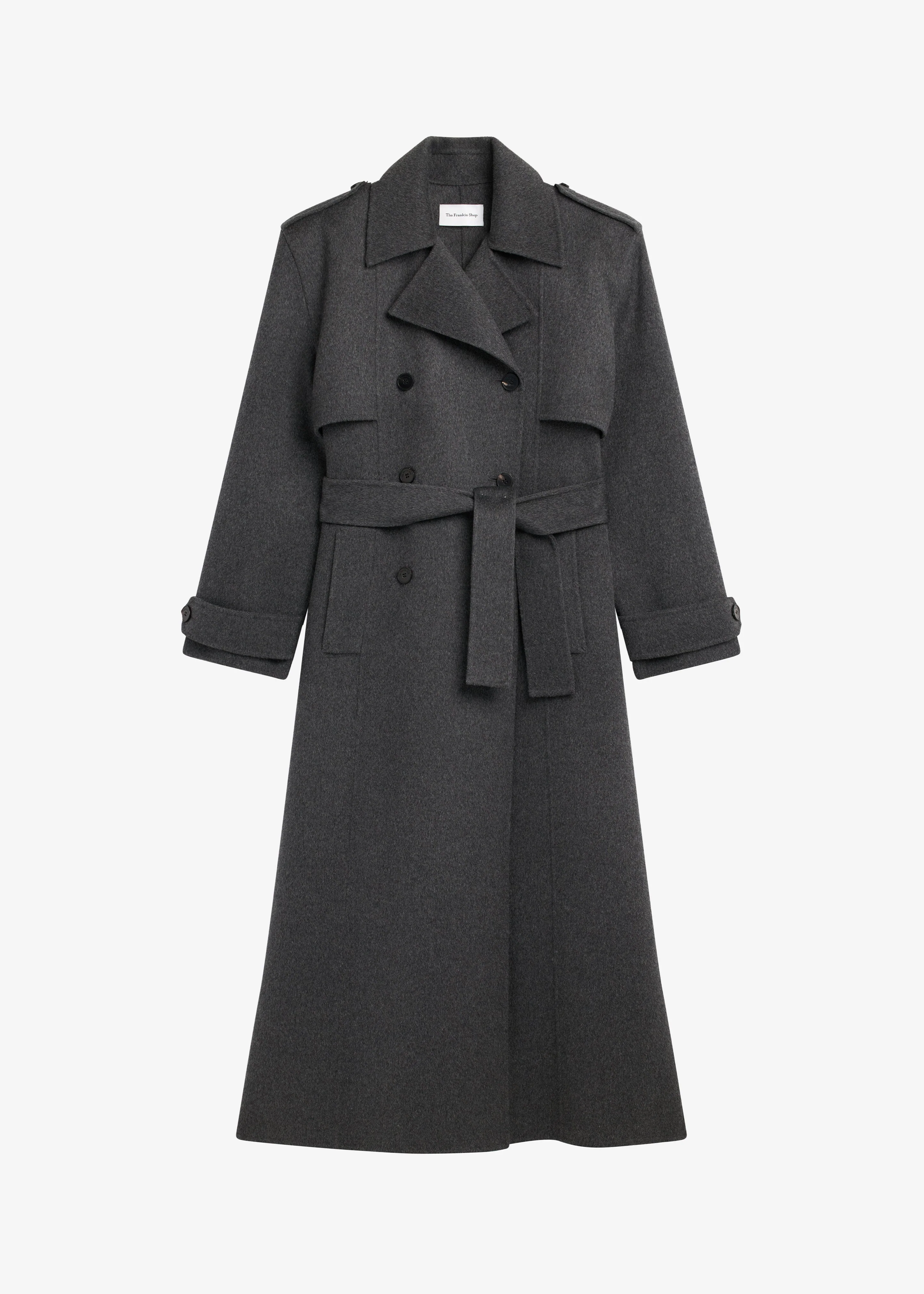 Nikola Padded Trench Coat - Dark Grey Melange - Image 7