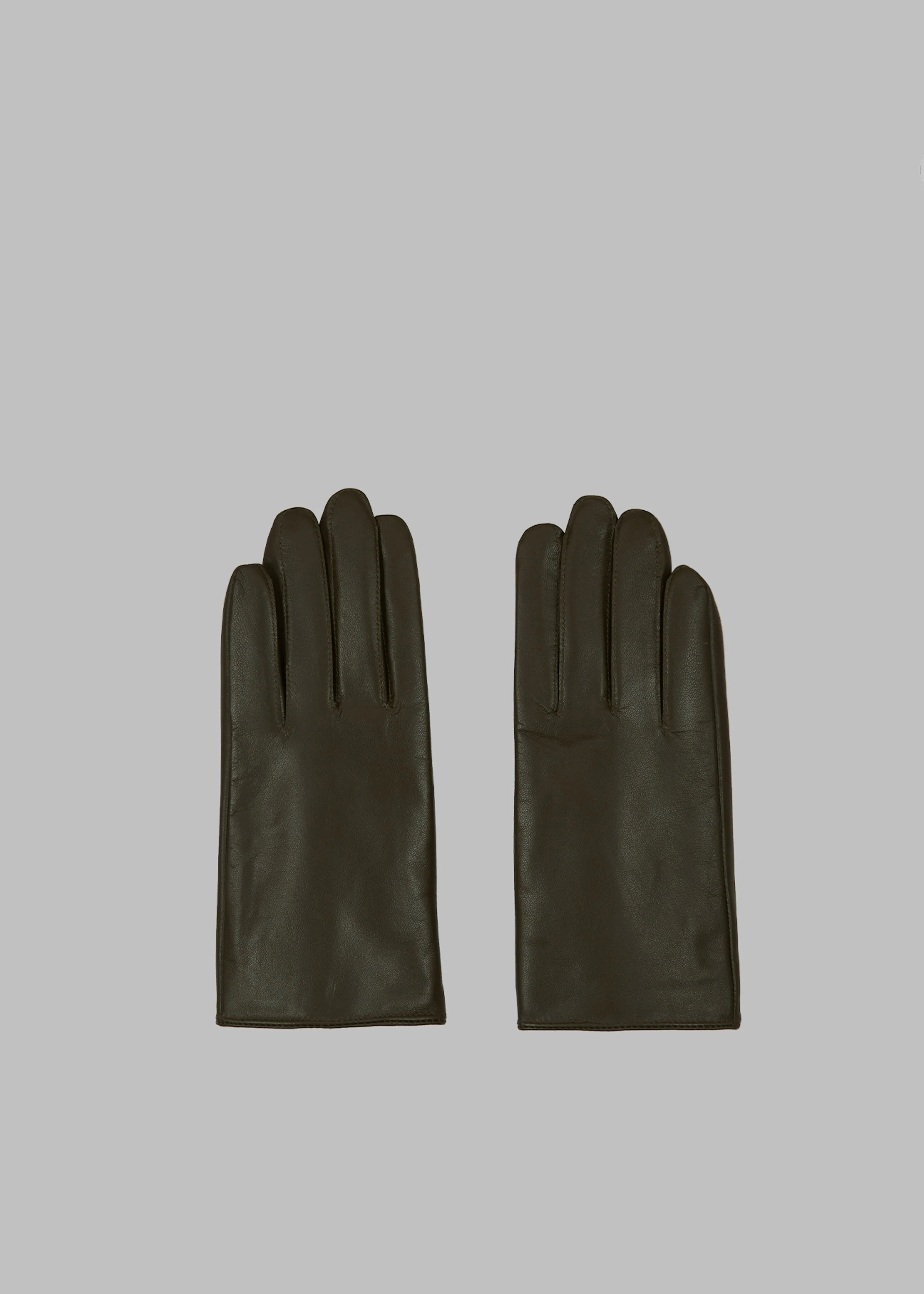 Norsjo Short Leather Gloves - Dark Olive - Image 4