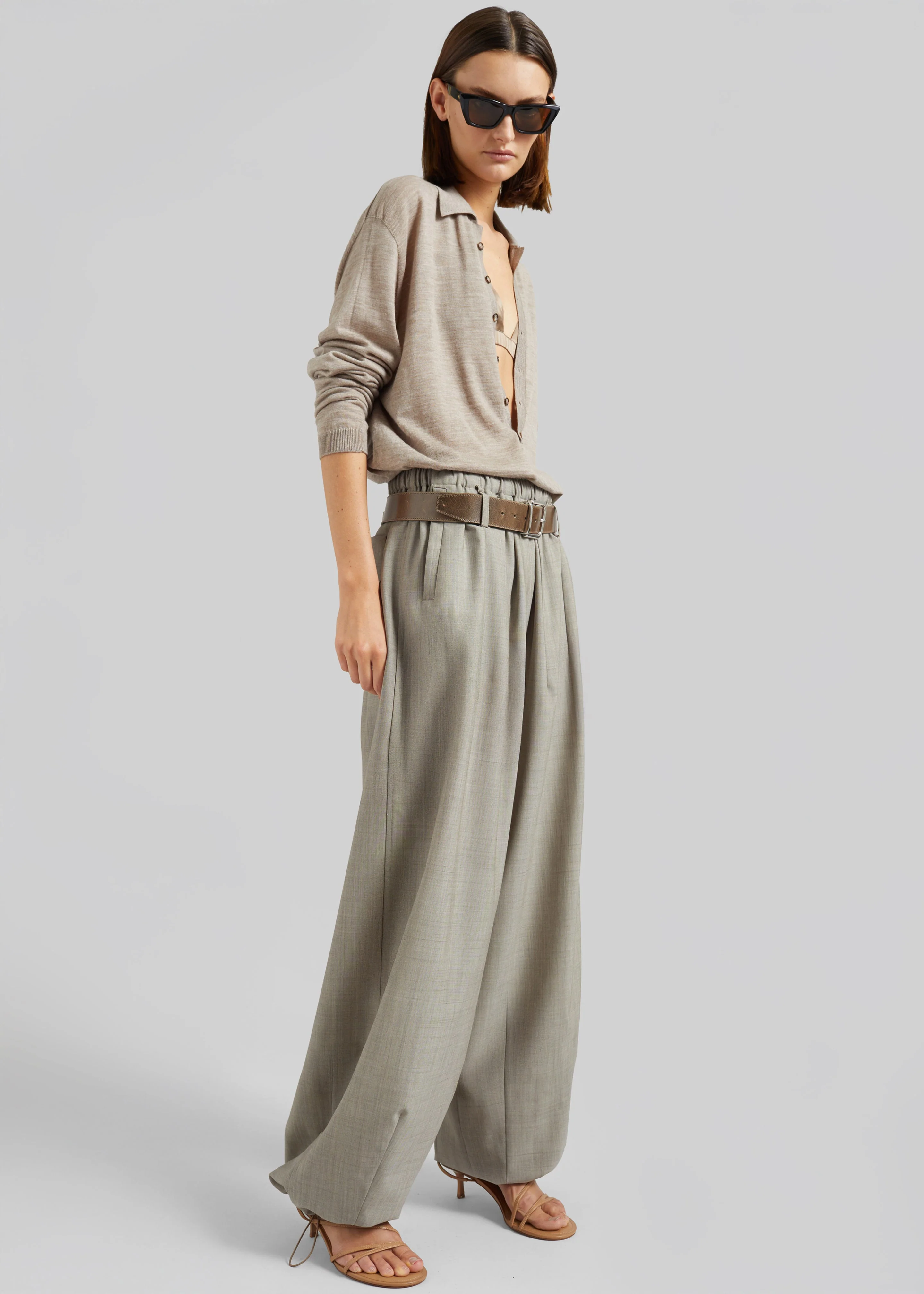 Oakdale Track Pants - Beige Melange - Image 2