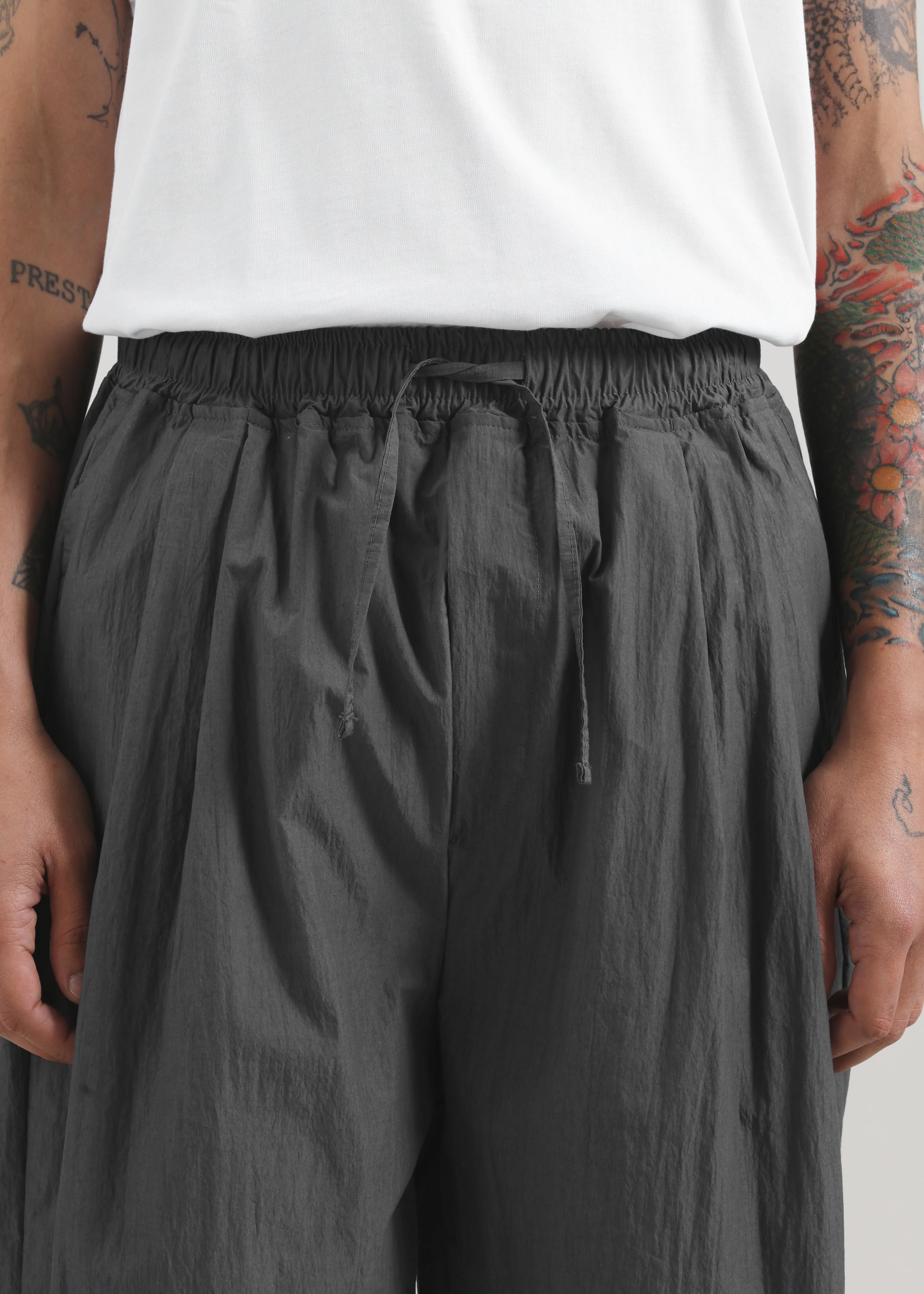Ohio Crinkled Poplin Shorts - Slate Grey - Image 3
