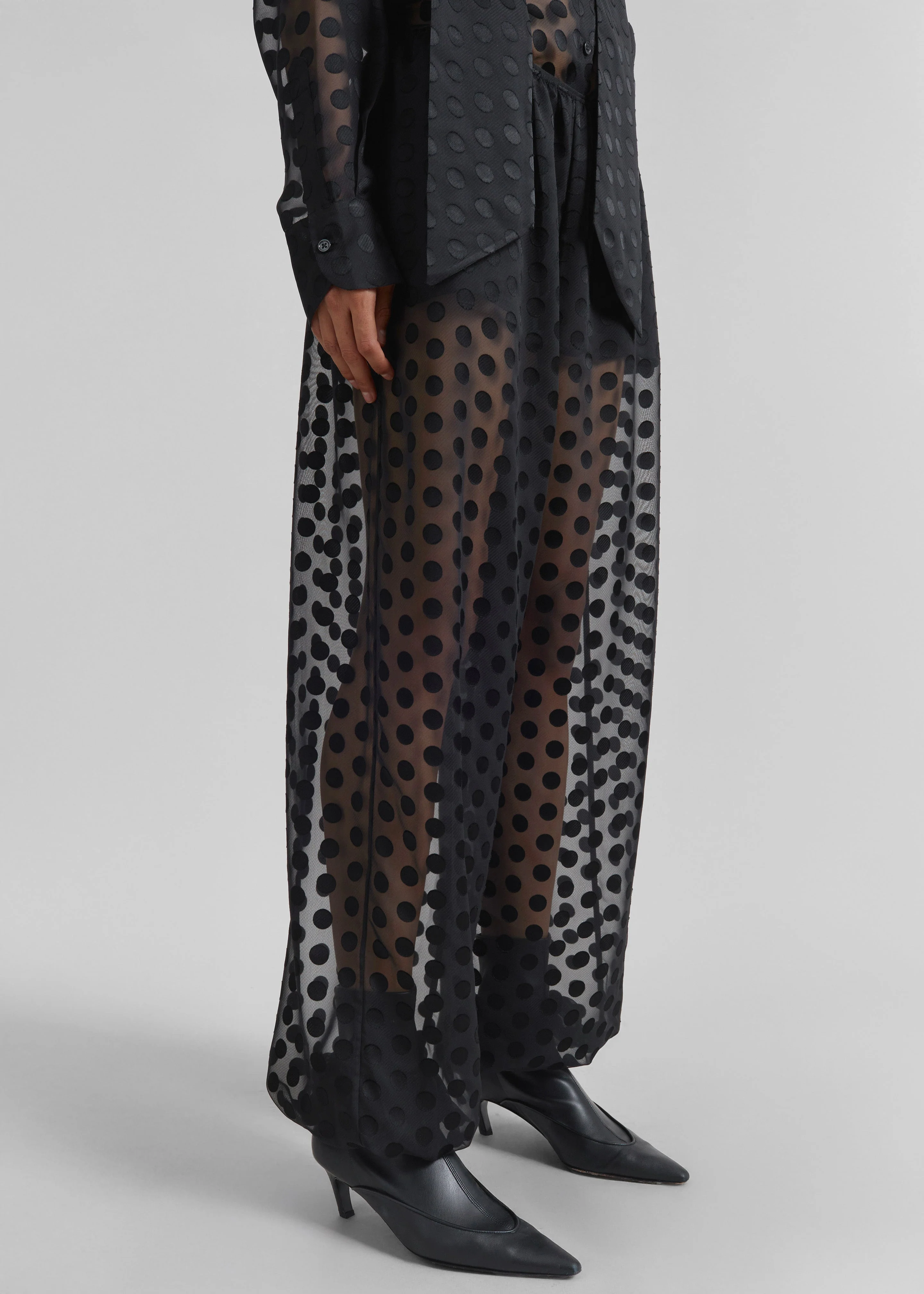 Orissa Sheer Balloon Pants - Black Polka Dot - Image 2