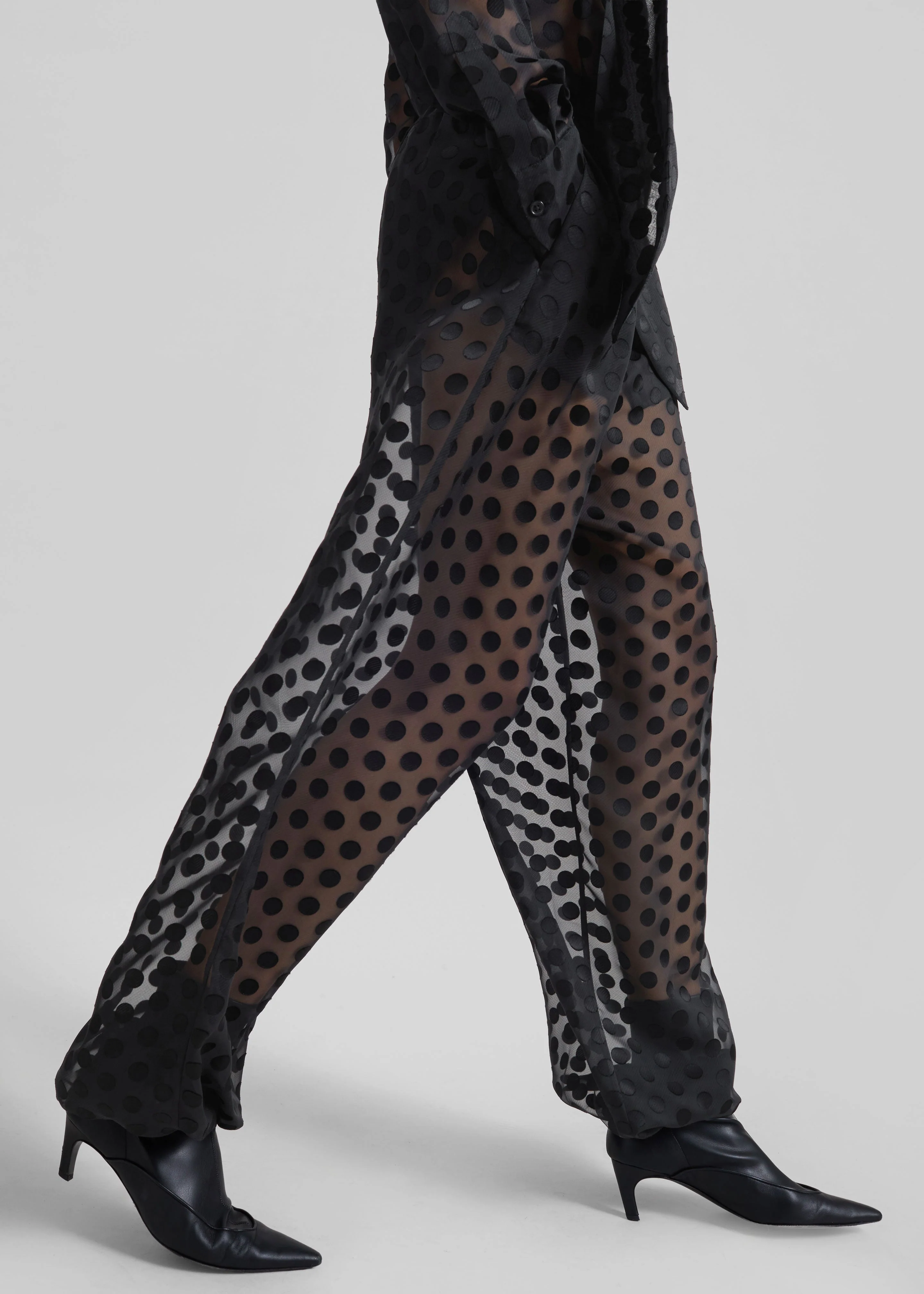 Orissa Sheer Balloon Pants - Black Polka Dot - Image 4