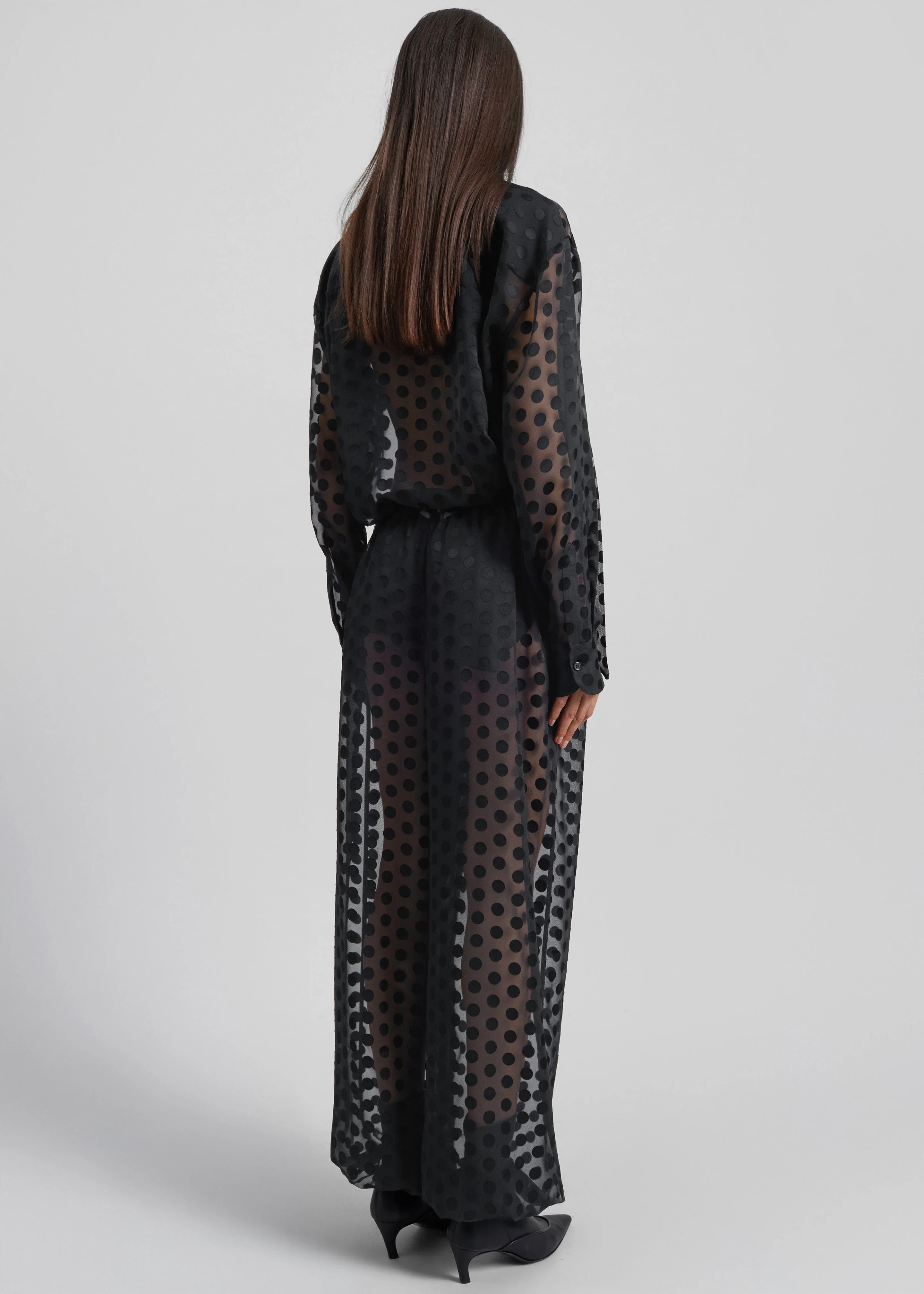 Orissa Sheer Balloon Pants - Black Polka Dot - Image 7