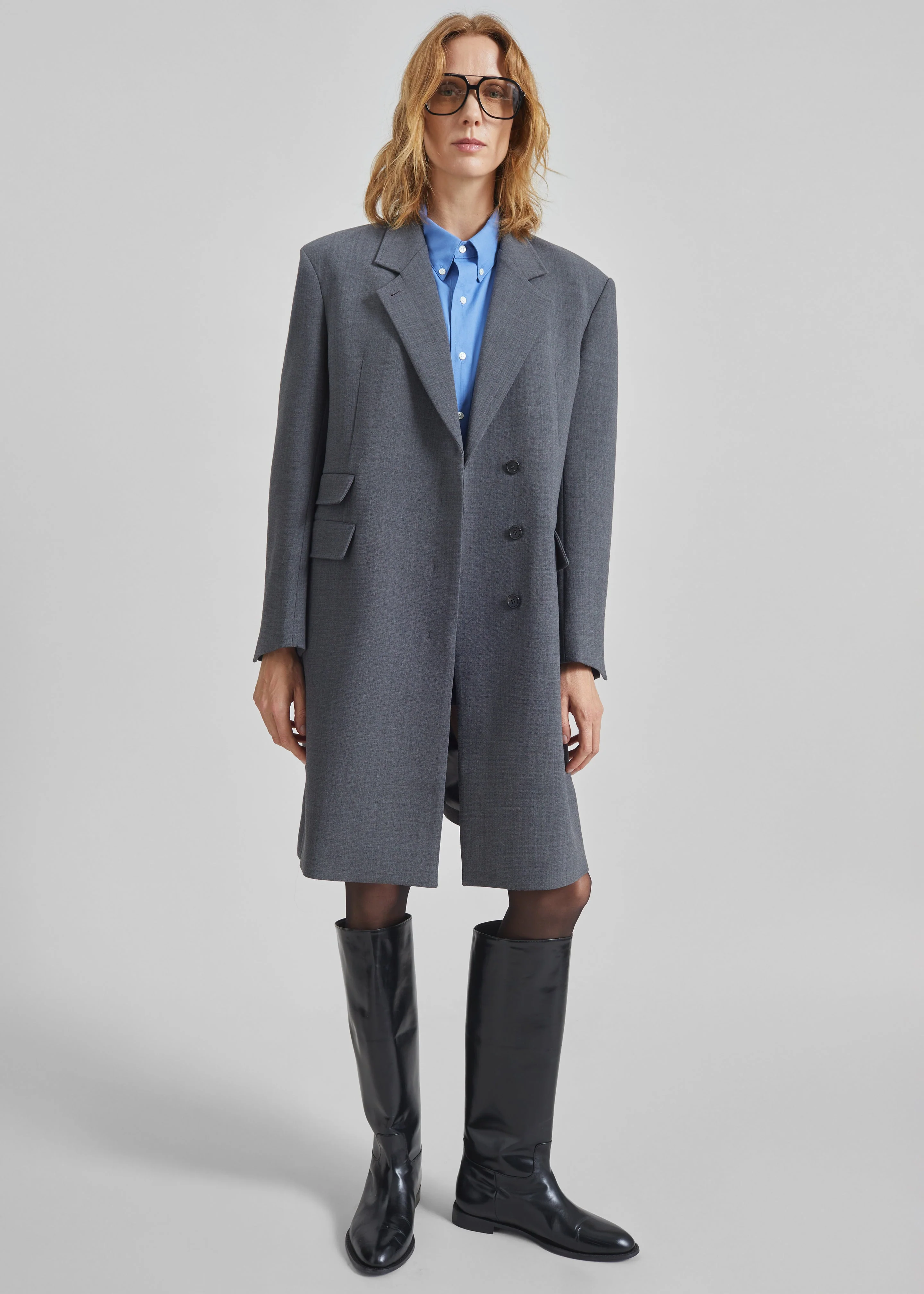 Orsta Wool Coat - Grey - Image 5