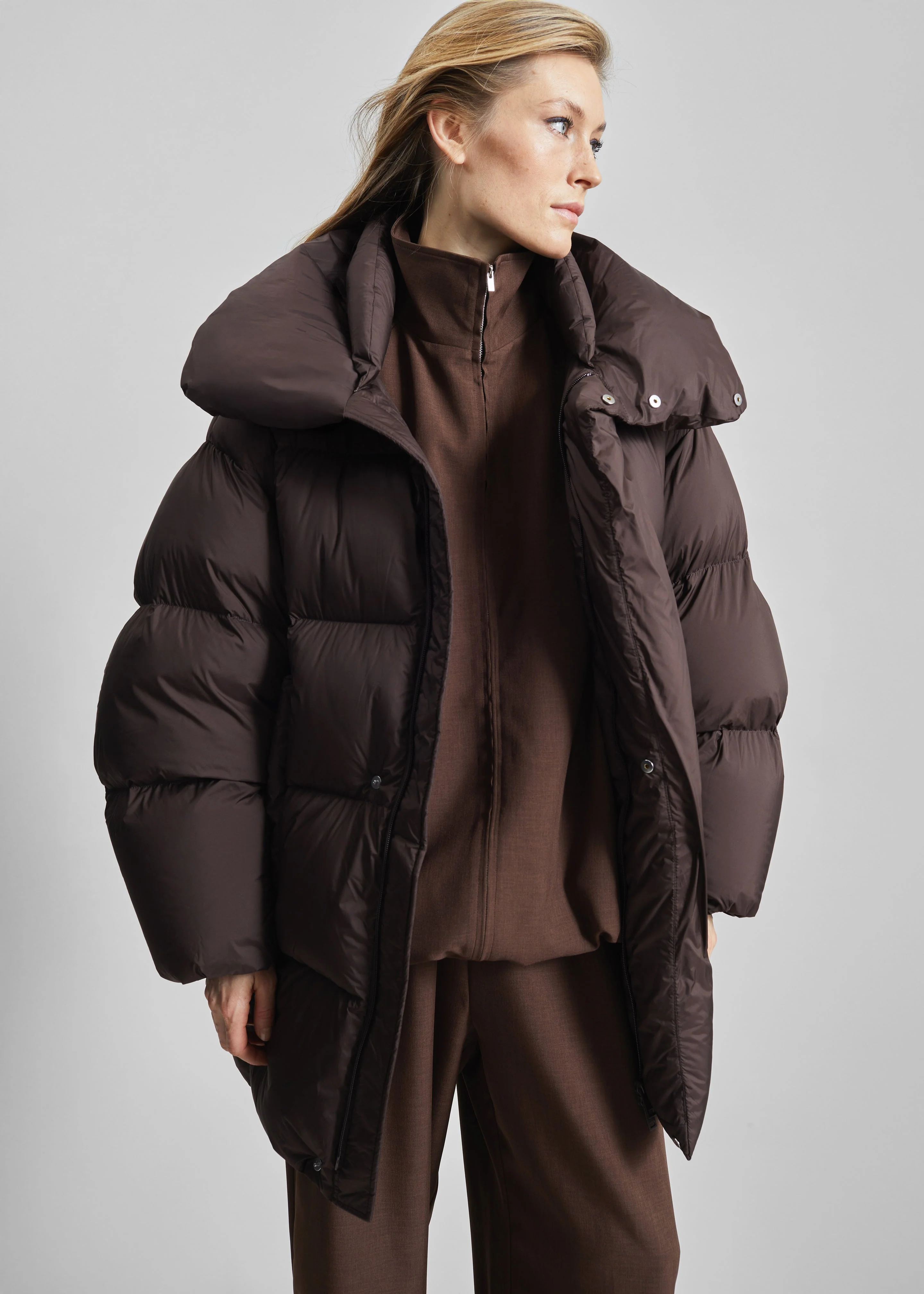 Ortler Puffer Jacket - Brown - Image 5