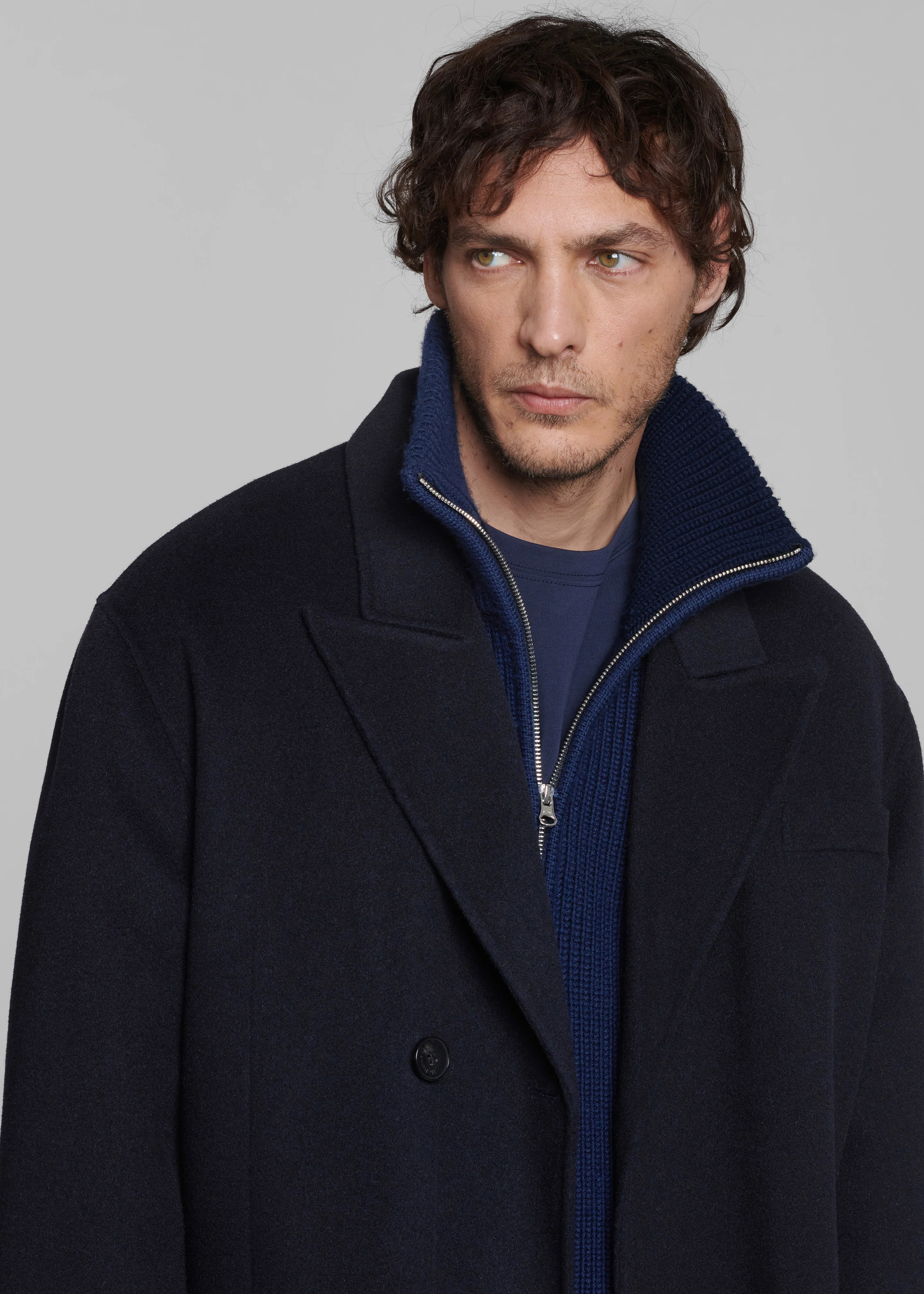 Paxton Wool Coat - Dark Navy - Image 2