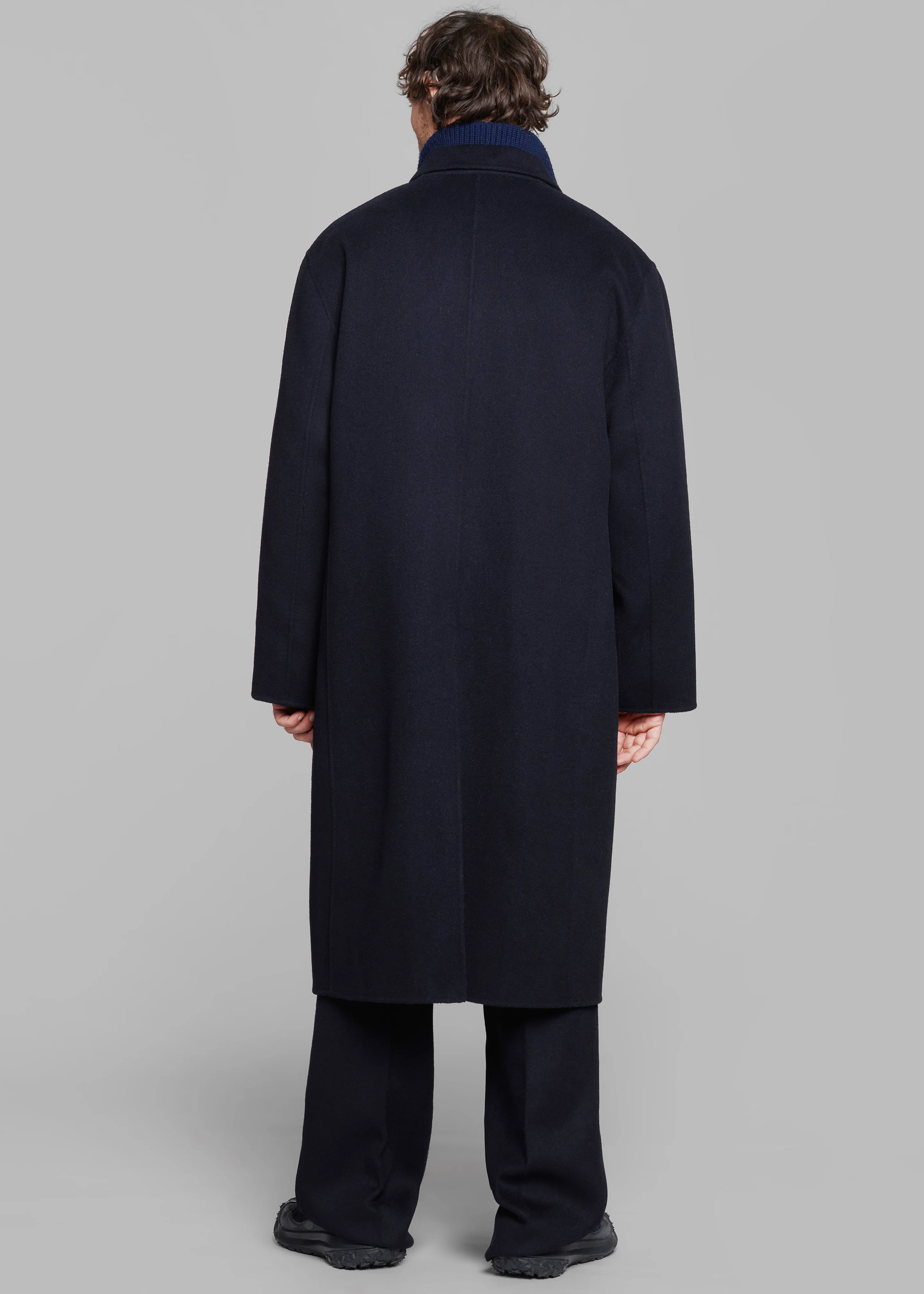 Paxton Wool Coat - Dark Navy - Image 8