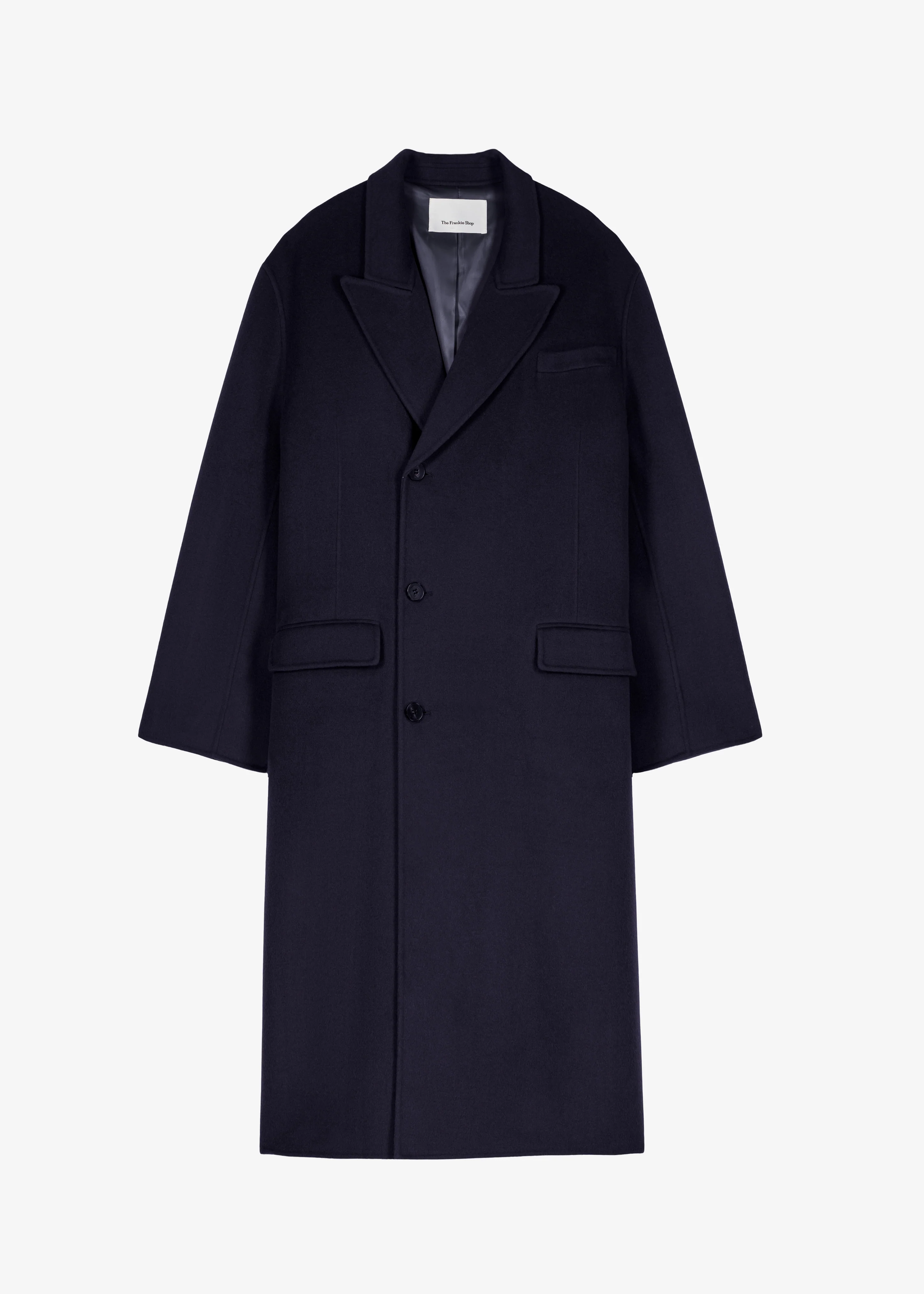Paxton Wool Coat - Dark Navy - Image 9