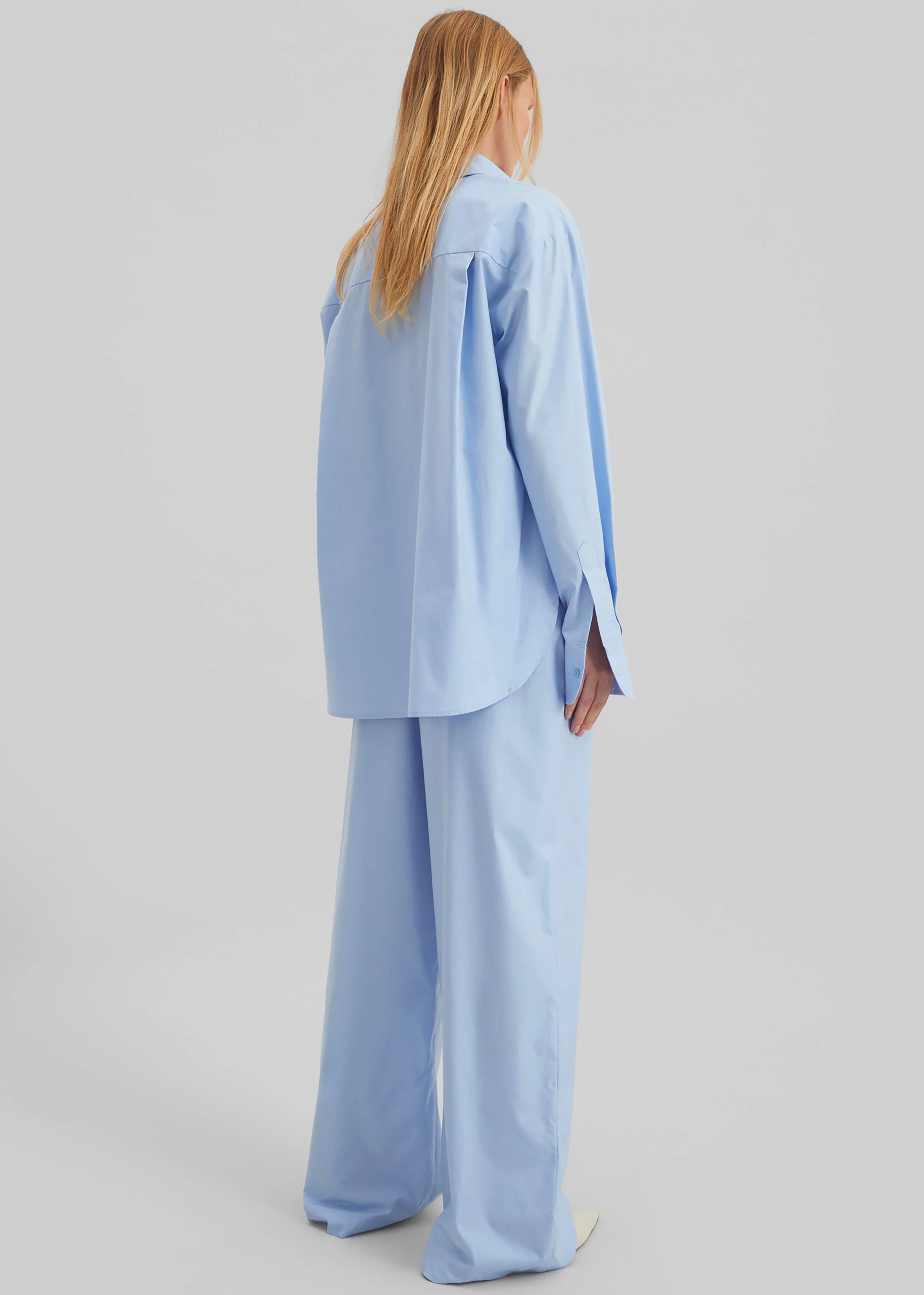 Peri Cotton Shirt - Light Blue - Image 7