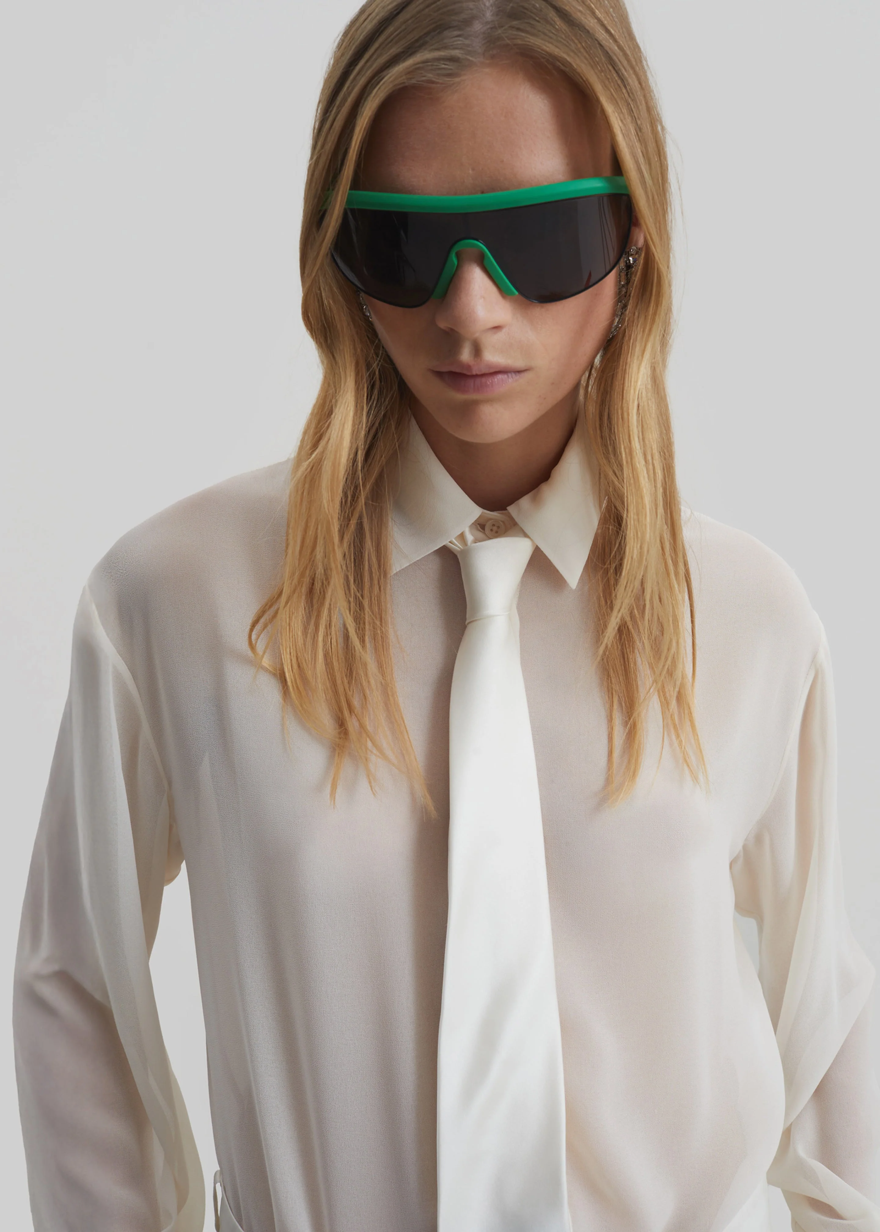 Peri Georgette Shirt - Ivory - Image 3