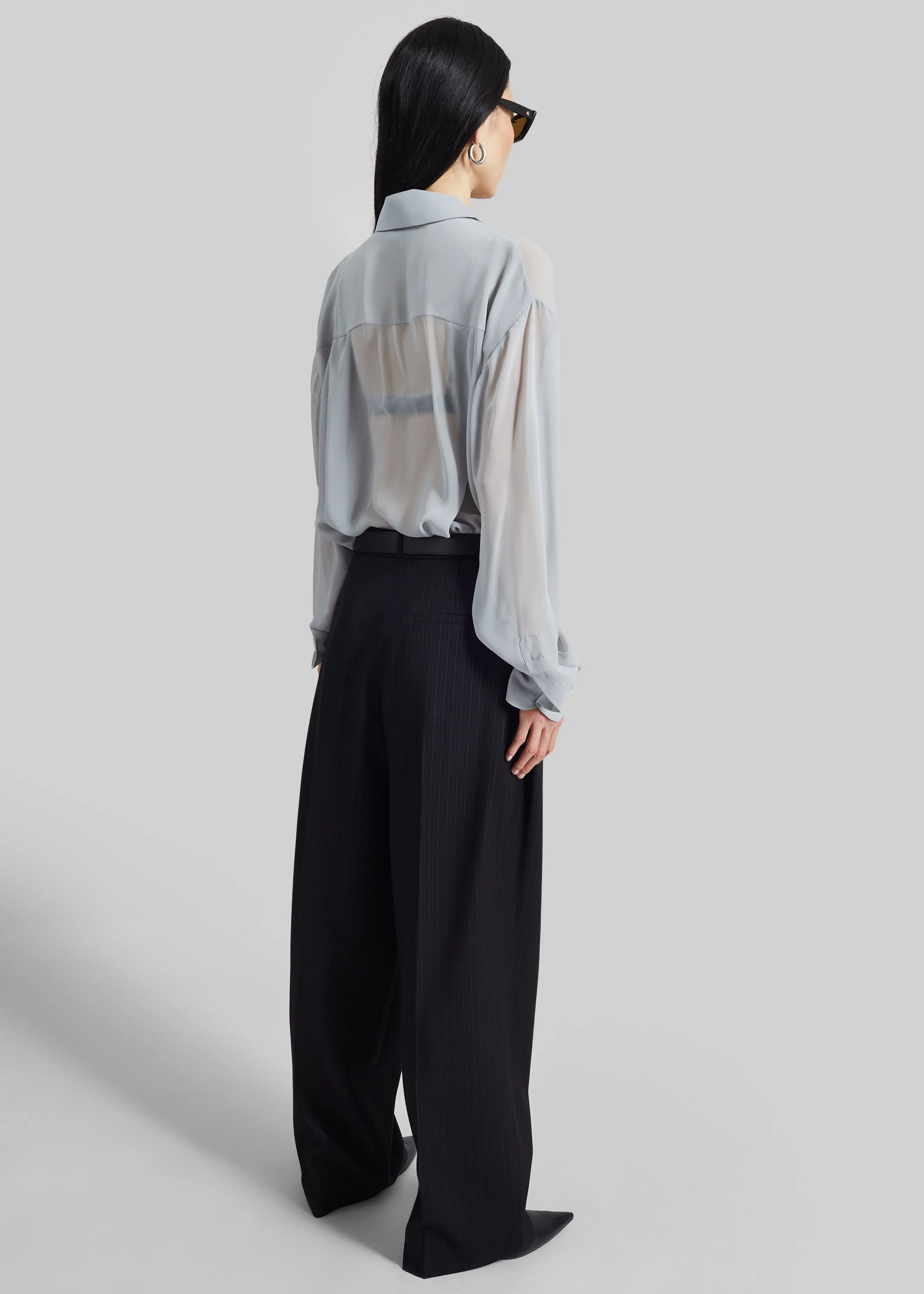 Peri Georgette Shirt - Slate Grey - Image 7