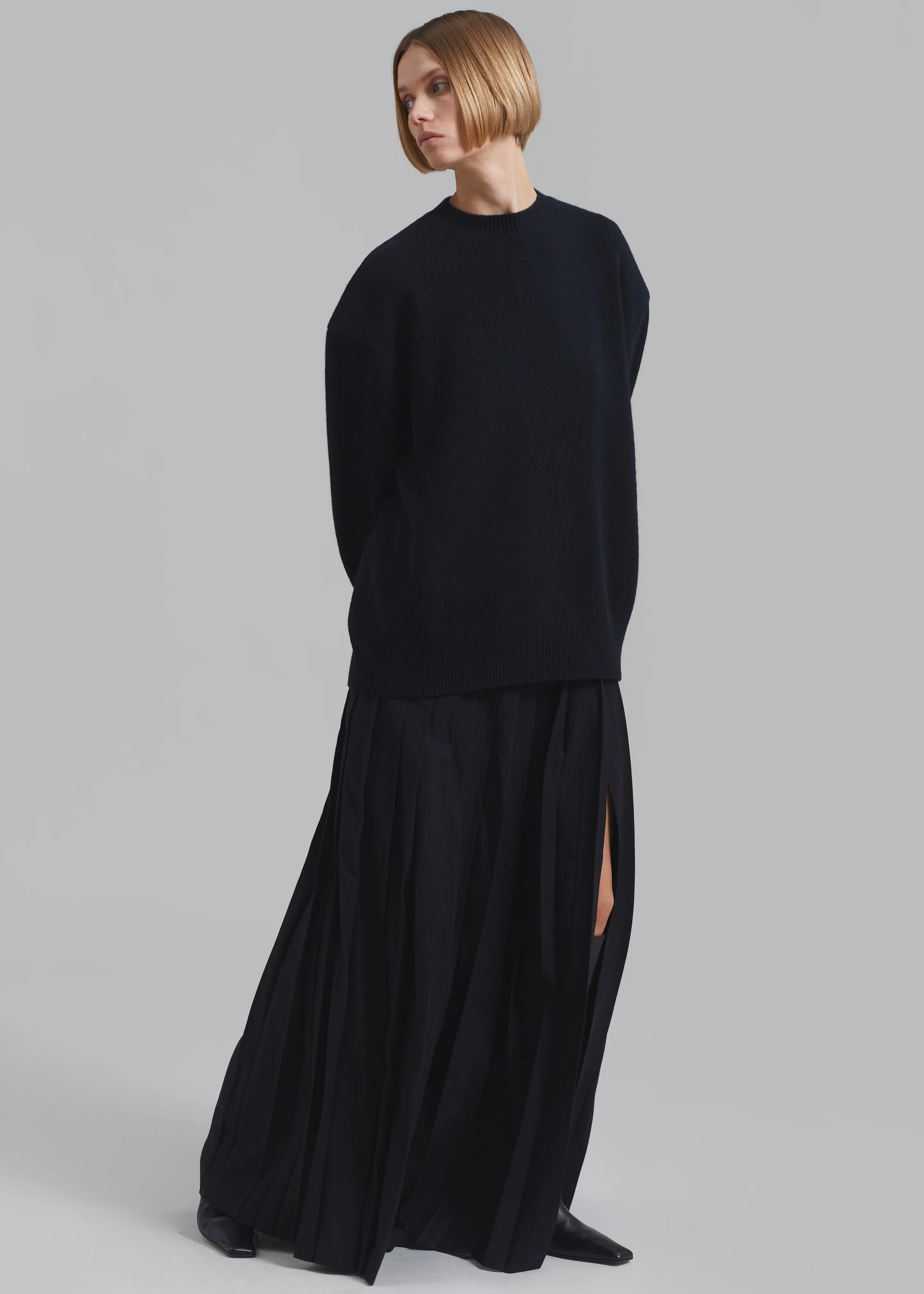 Rafaela Padded Knit Sweater - Black - Image 5