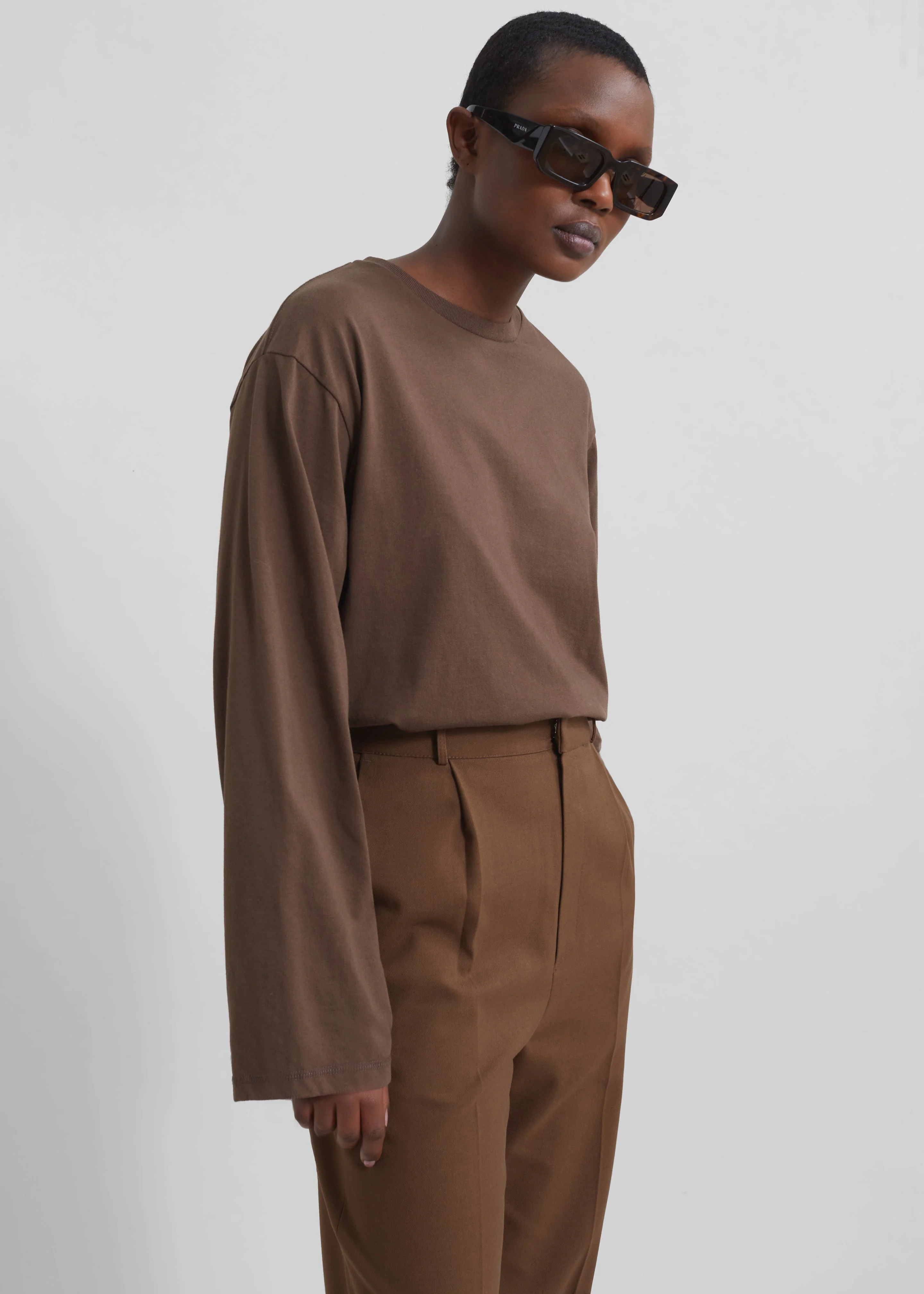 Rainey Long Sleeve Tee - Brown - Image 7