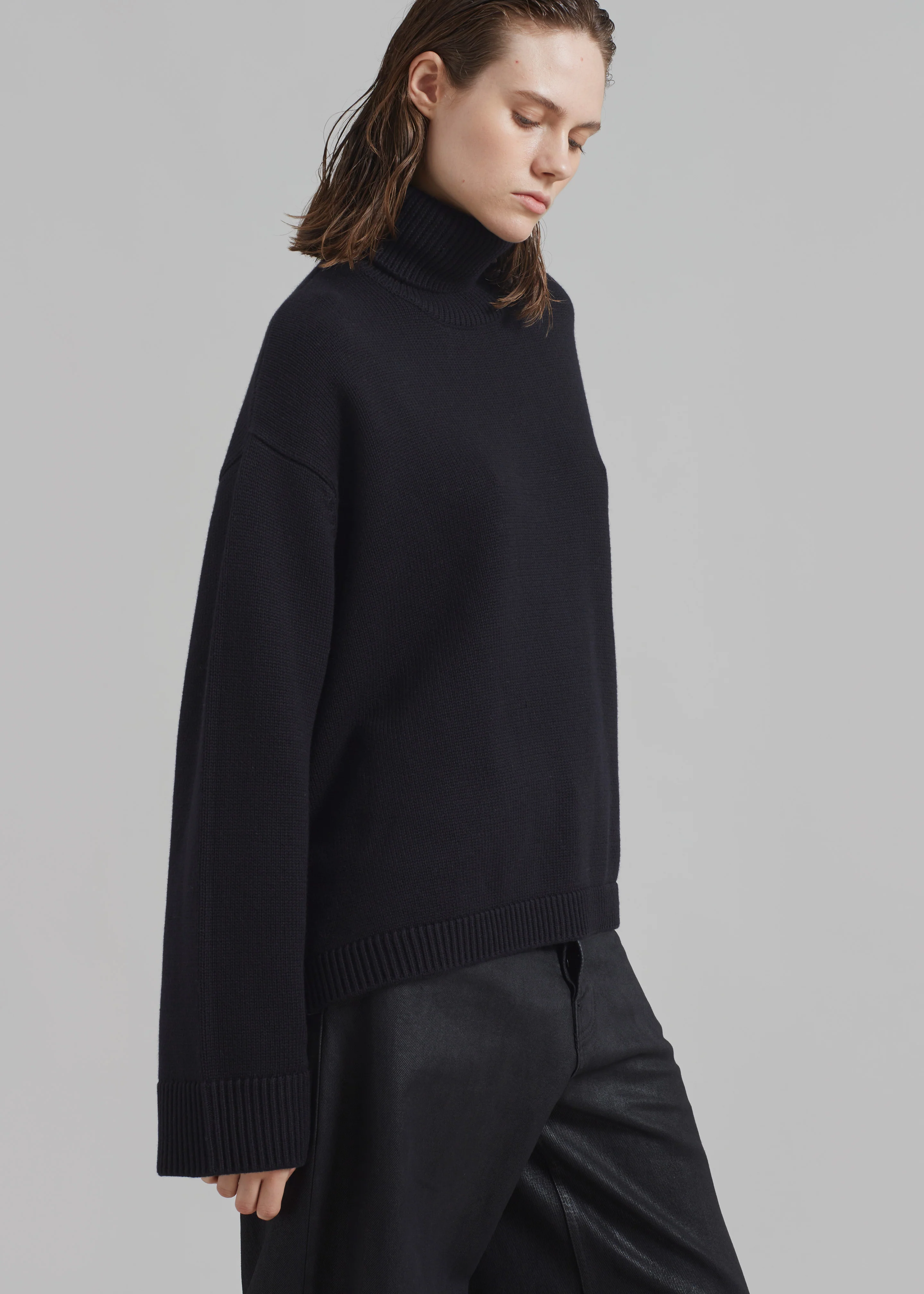Rhea Trapeze Turtleneck - Black - Image 10