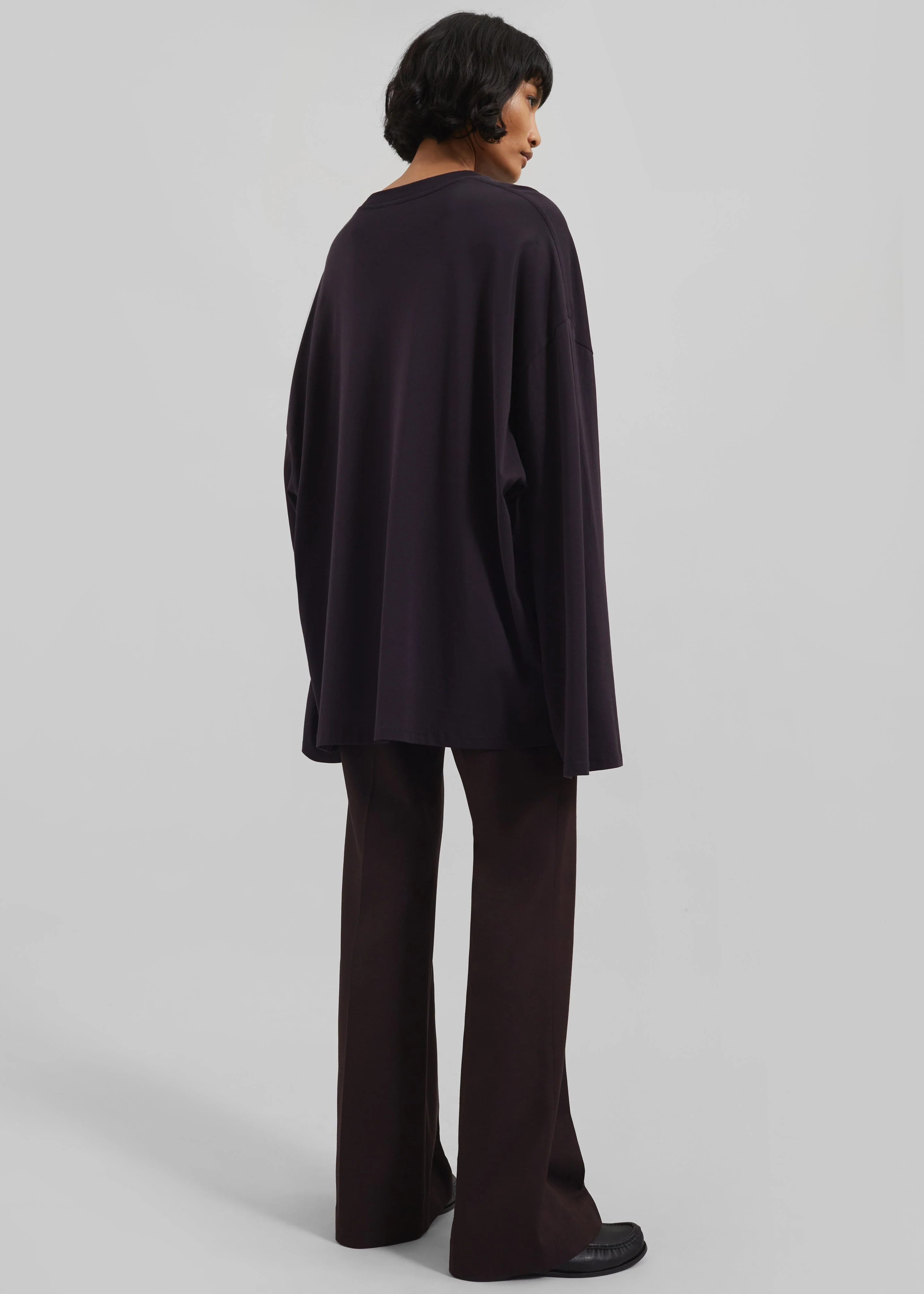Rio Oversized Sleeve Tee - Dark Plum - Image 7