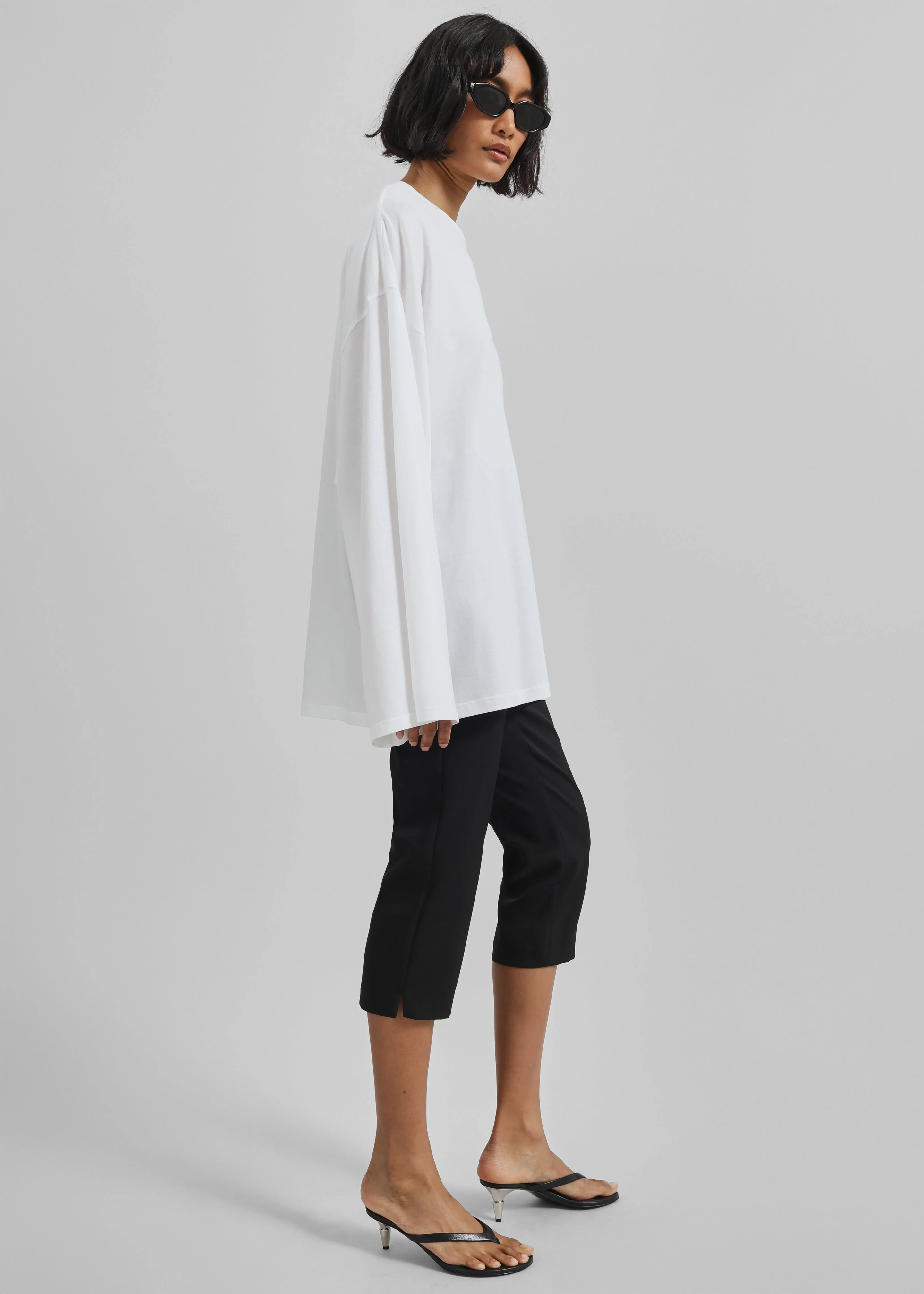 Rio Oversized Sleeve Tee - White - Image 2