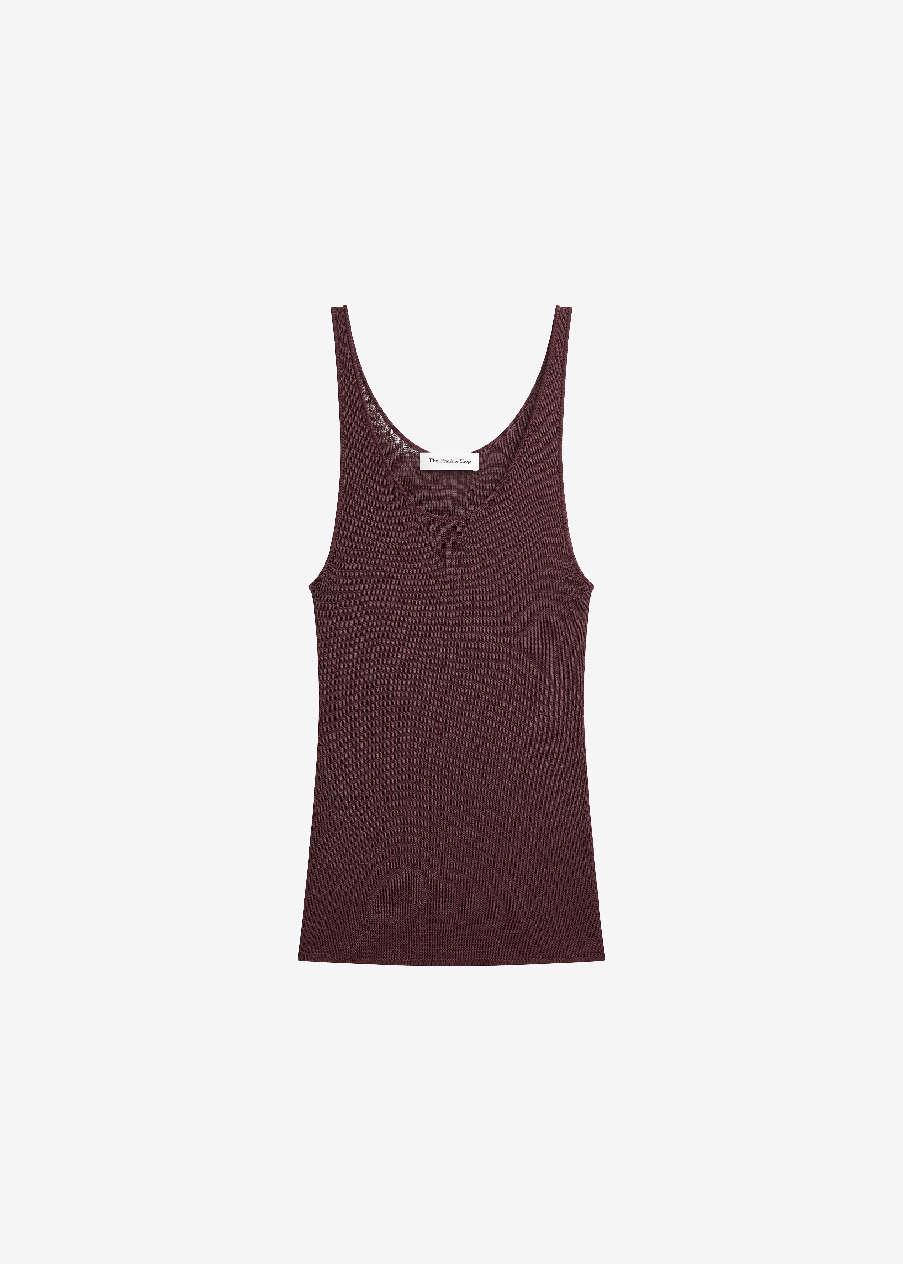 Rivo Knit Tank Top - Burgundy - Image 13