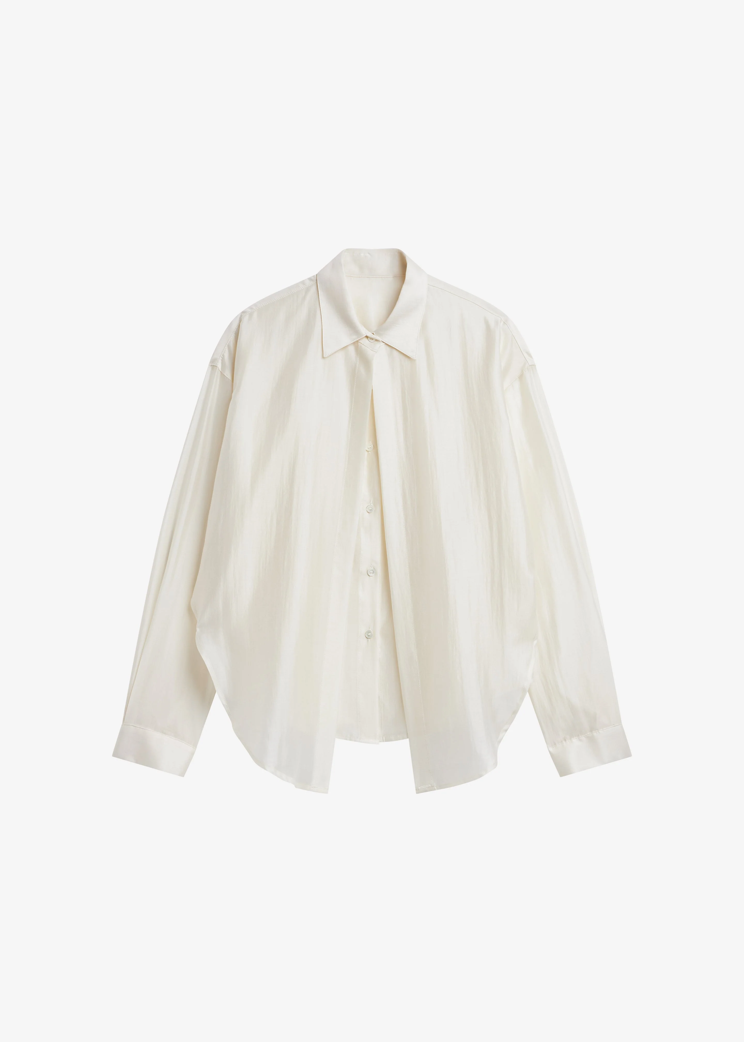 Roanne Fluid Double Shirt - Cream - Image 7