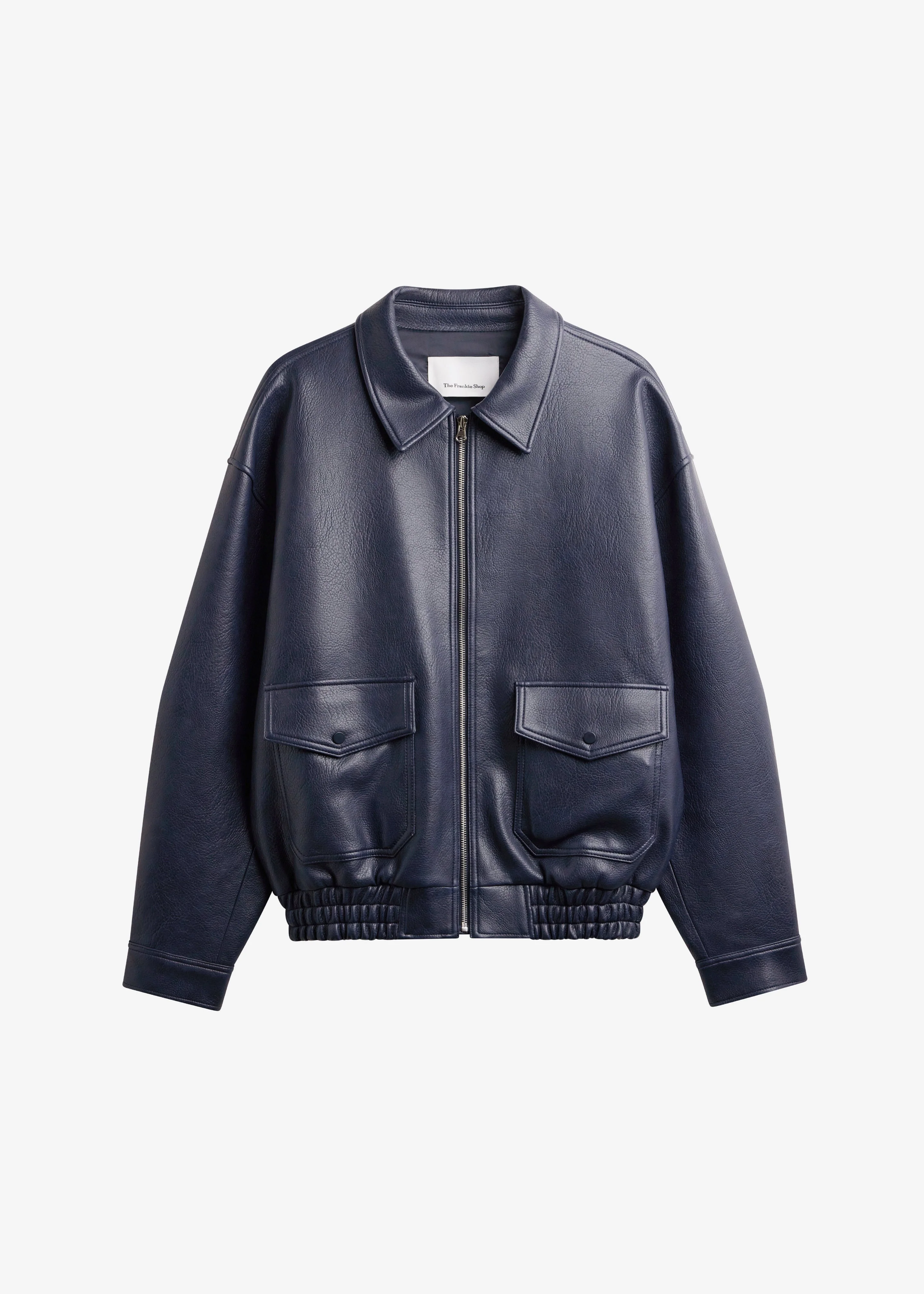 Rohan Faux Leather Jacket - Navy - Image 7
