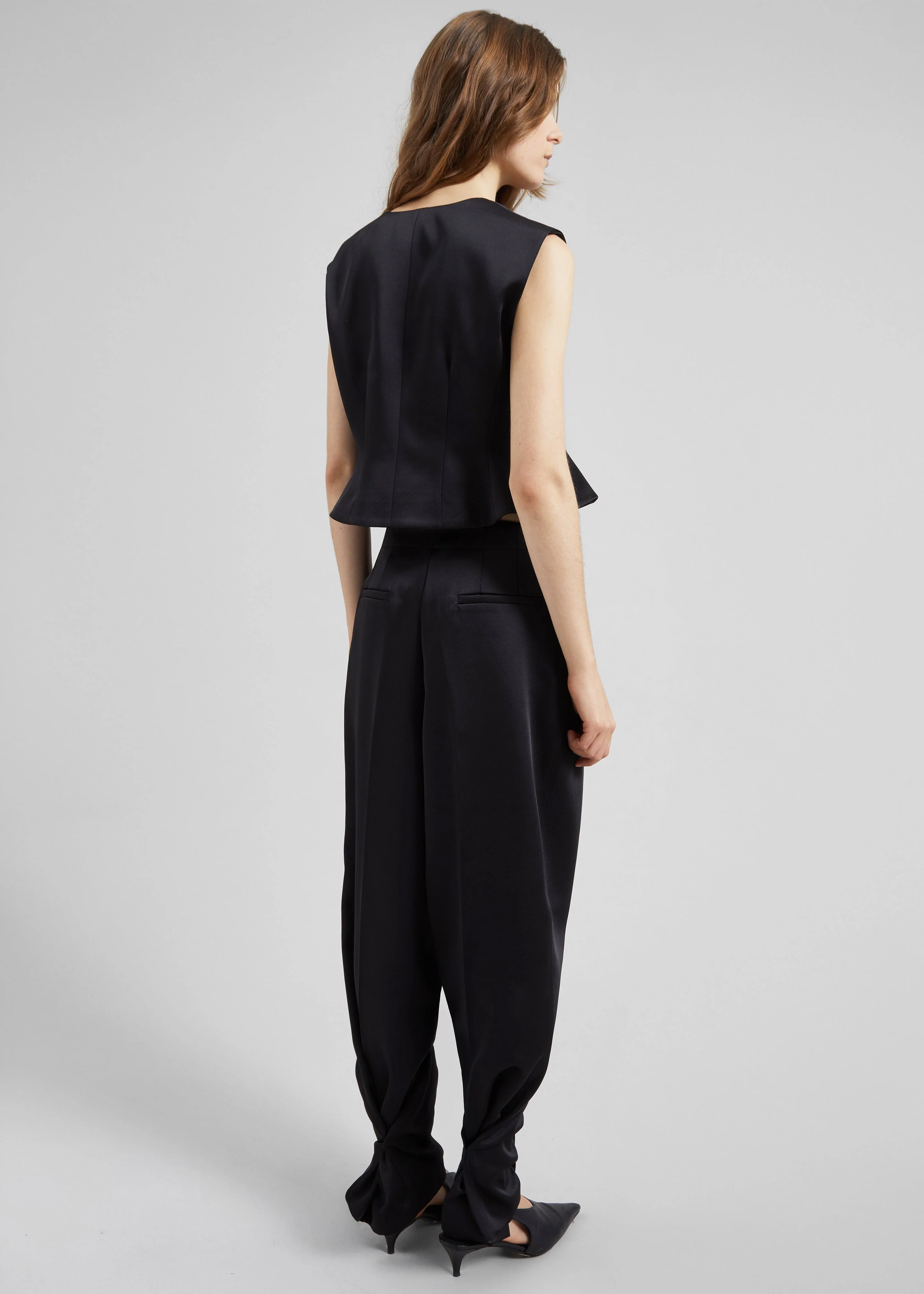 Rui Satin Vest - Black - Image 6