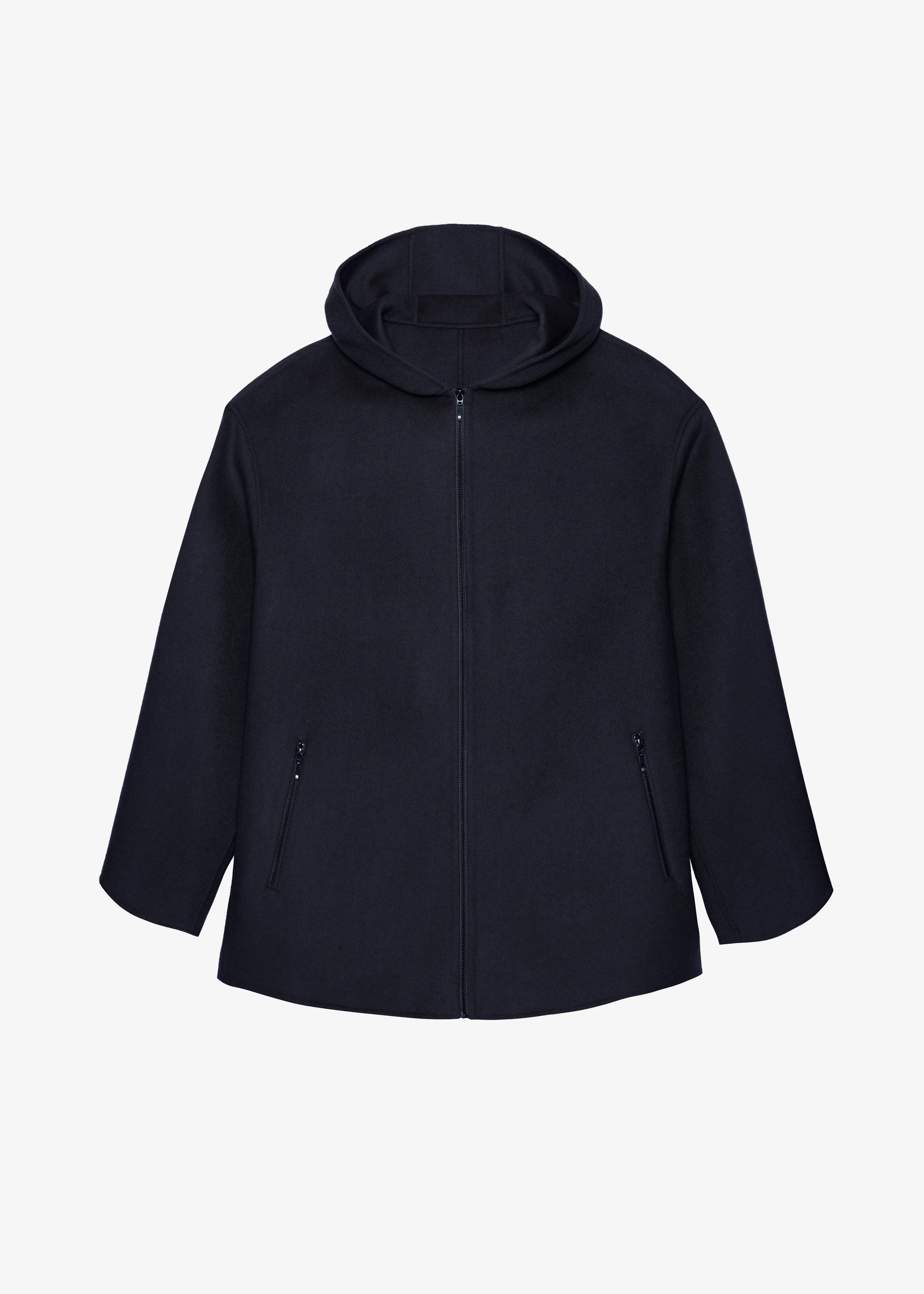 Rye Hooded Wool Jacket - Navy - Image 8