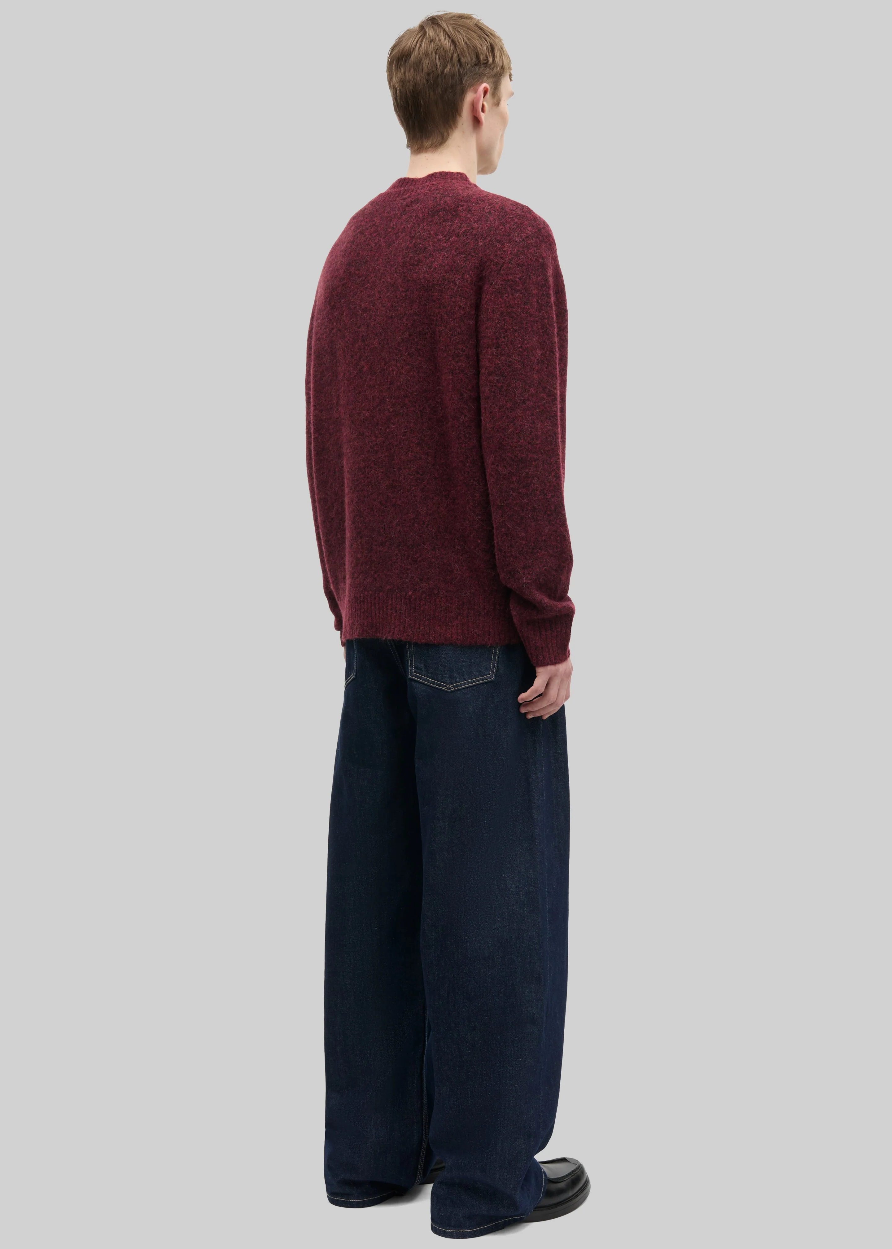 Samsøe Samsøe Safloyd V-Neck Sweater - Rum Raisin Melange - Image 7