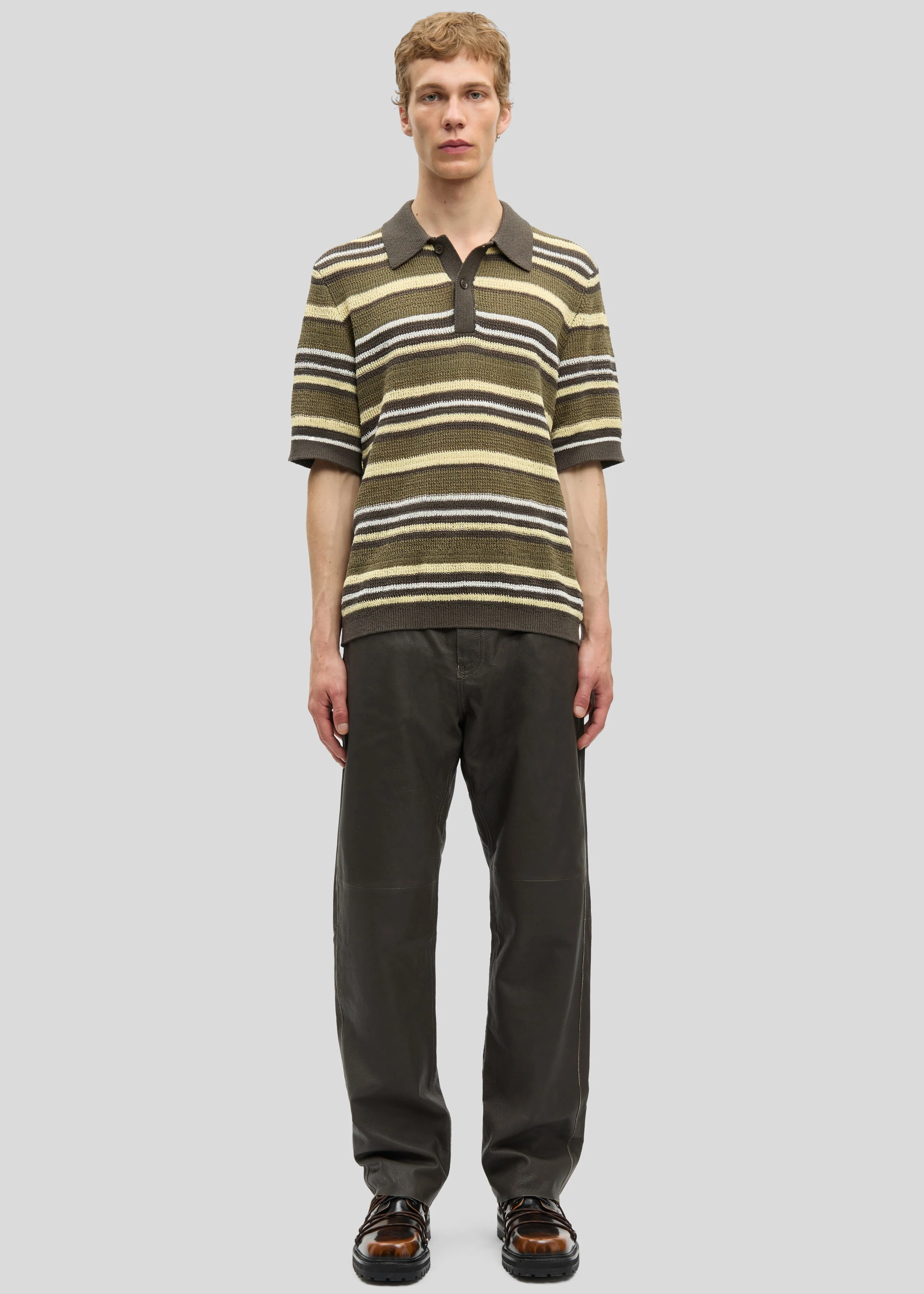 Samsøe Samsøe Samarco Polo Ss - Burnt Olive St. - Image 4