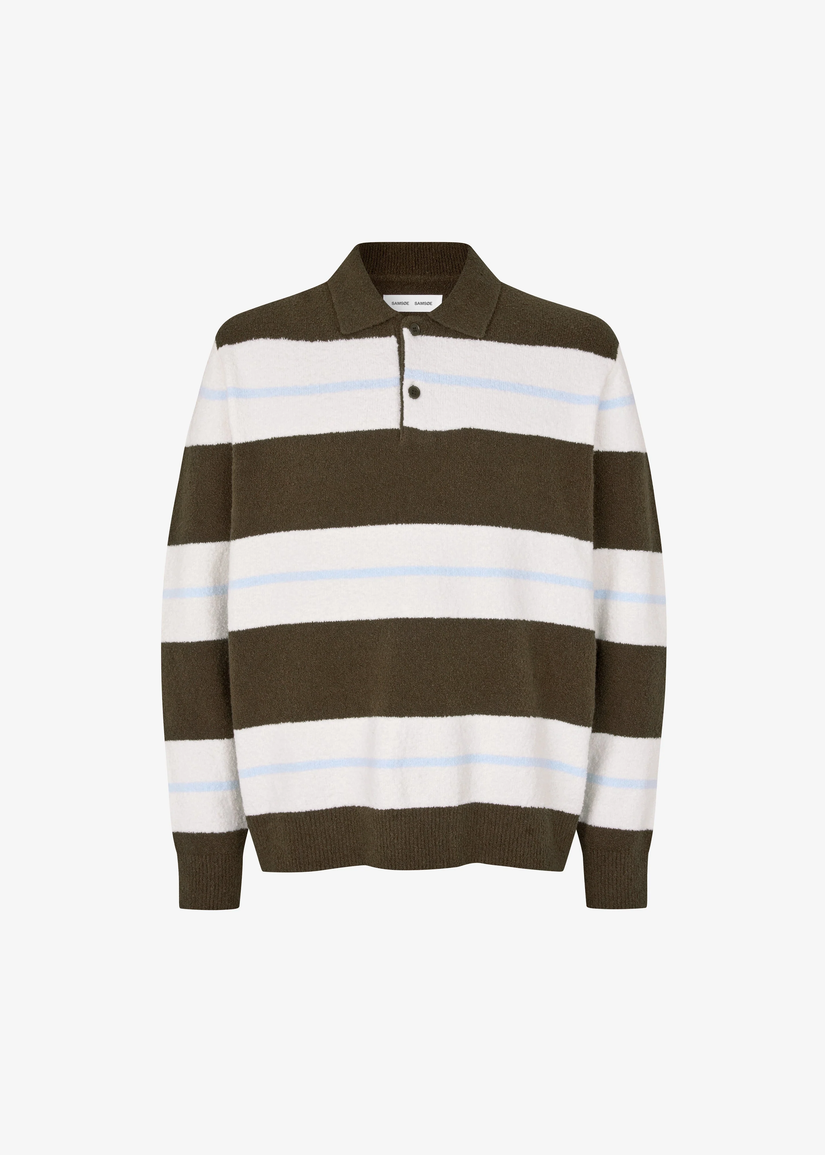 Samsøe Samsøe Sanino Polo - Black Olive St. - Image 6